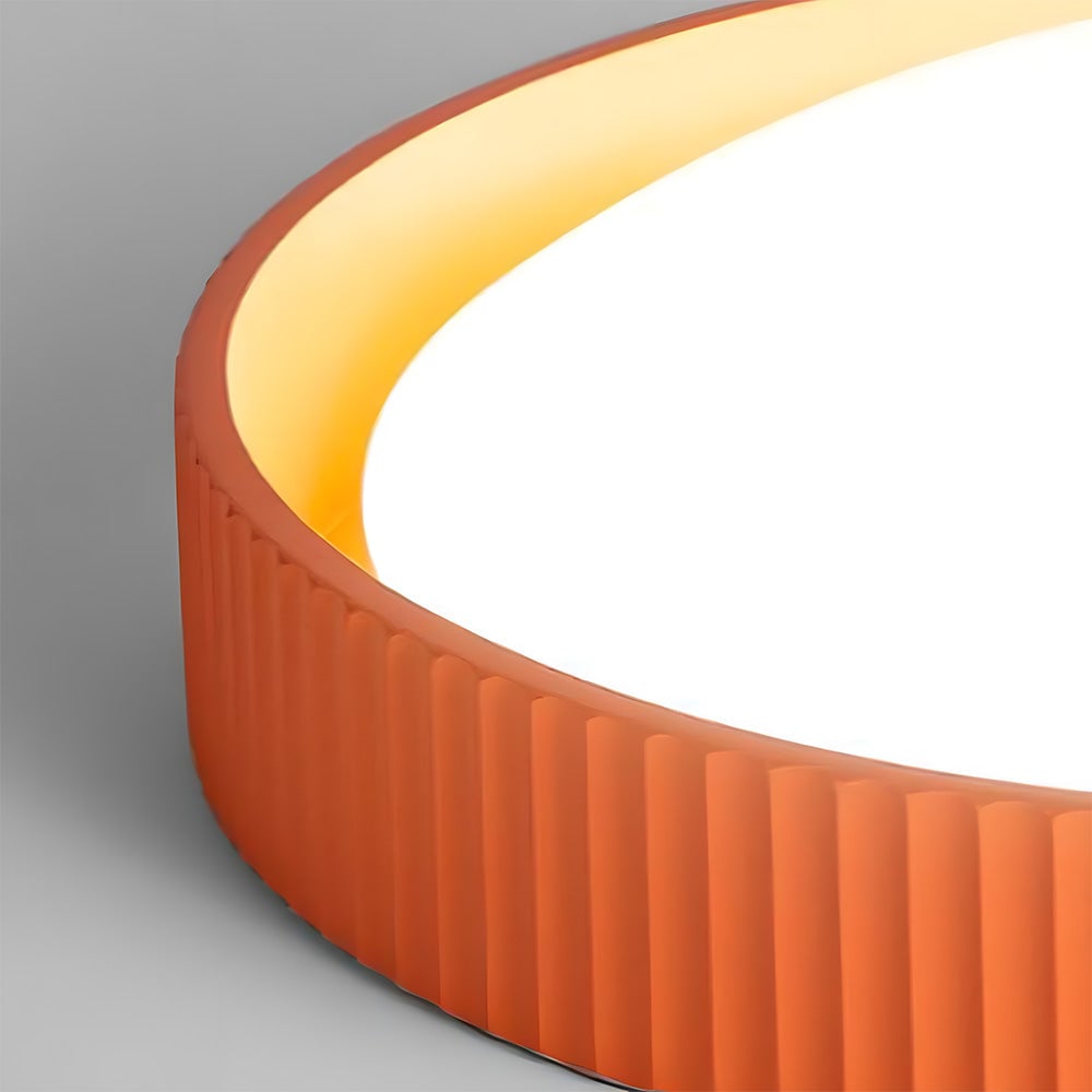 北欧風ラウンド樹脂リビングルームシーリングライト