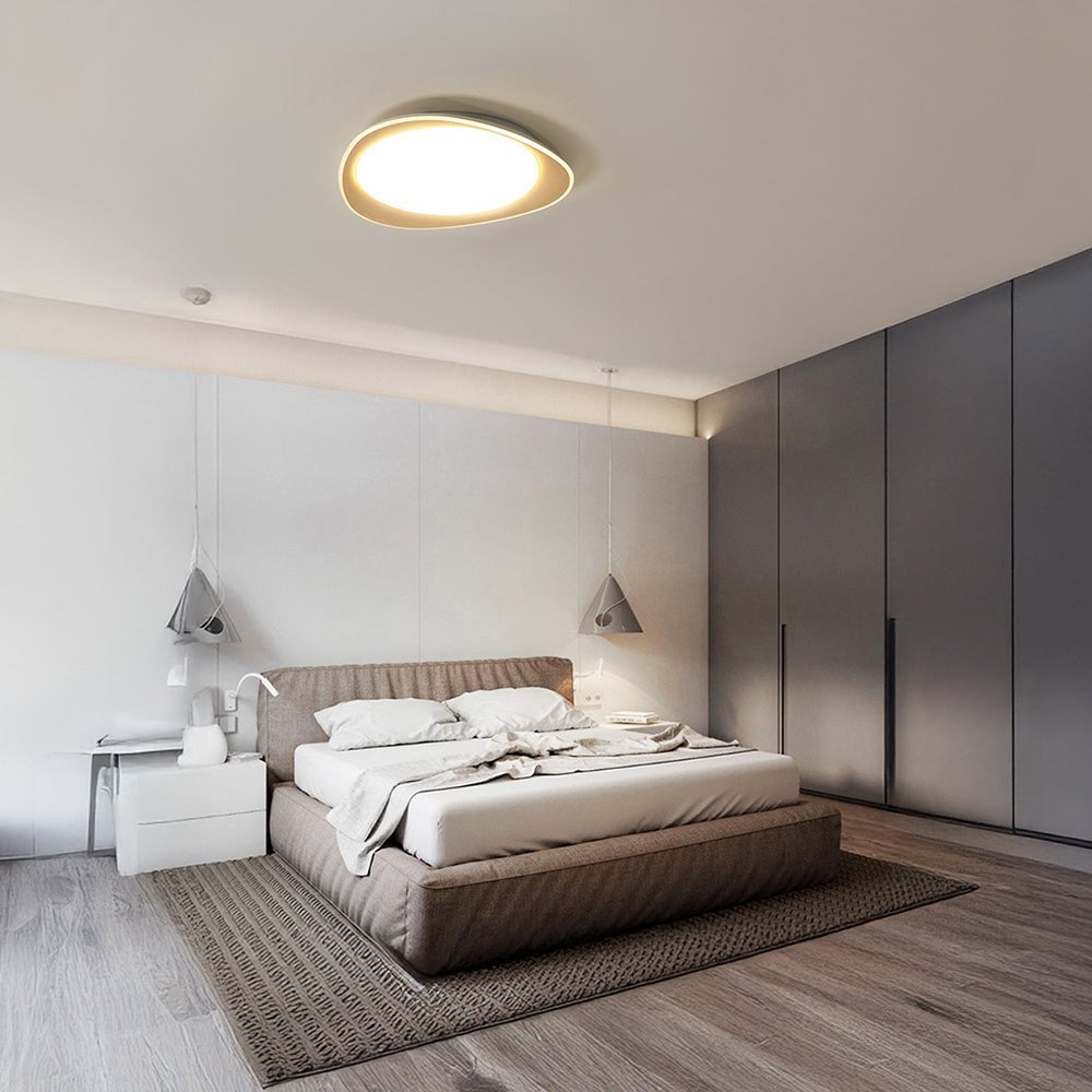 モダンな幾何学模様の調光可能な鉄製リビングルーム用LEDシーリングライト