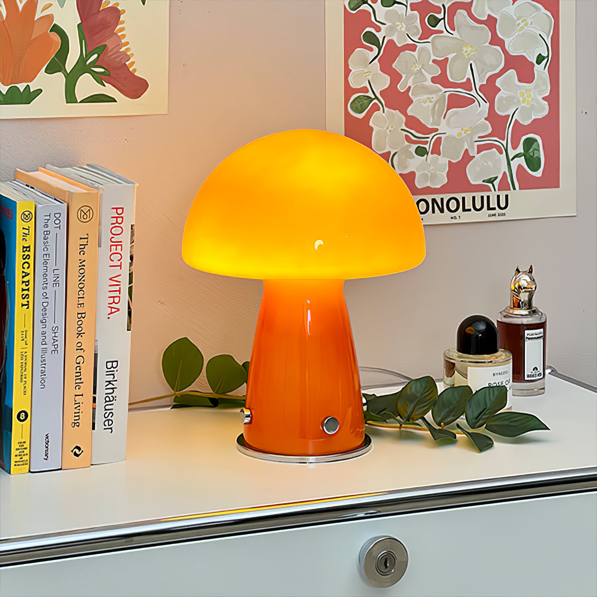 キノコのテーブルランプ