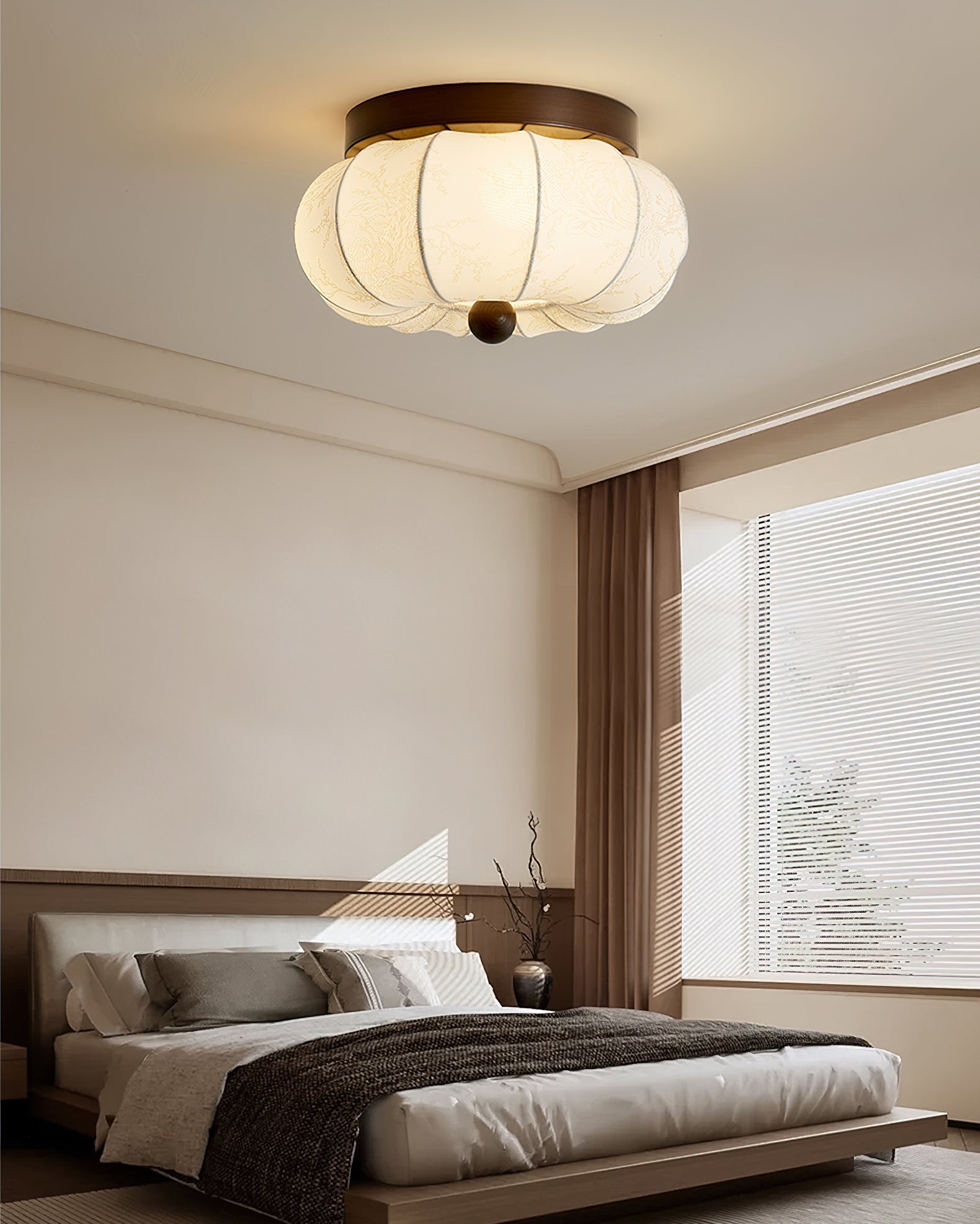 ファブリックパンプキンシーリングライト