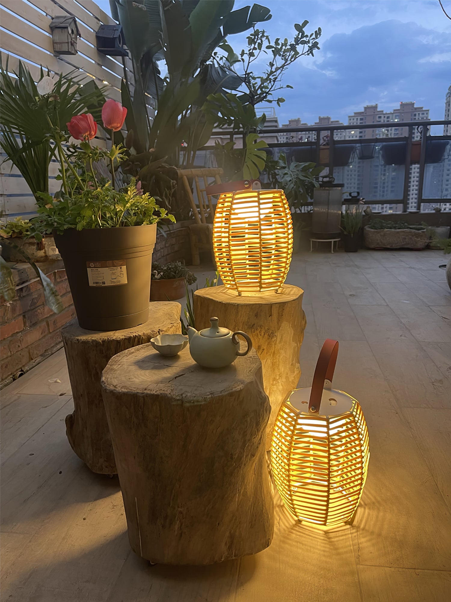 ランタン バッテリー内蔵テーブルランプ