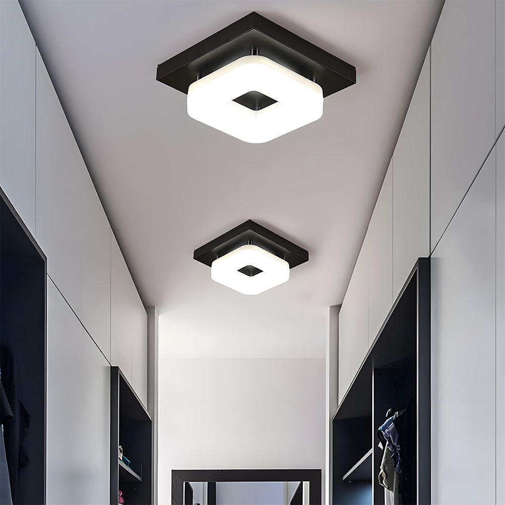 モダンなスクエアアクリルLED廊下天井ライト