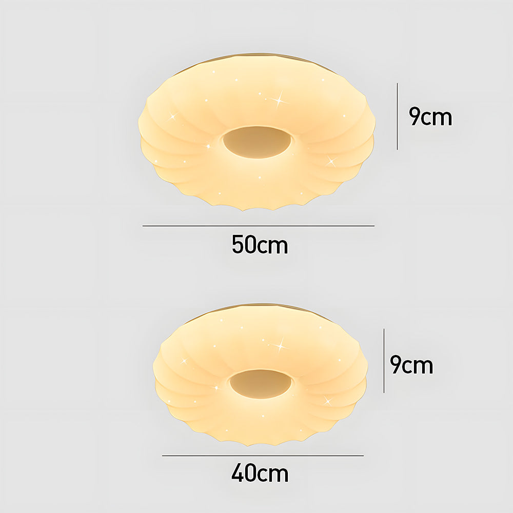 シンプルな住宅用クリーム色フラッシュマウントLEDシーリングライト