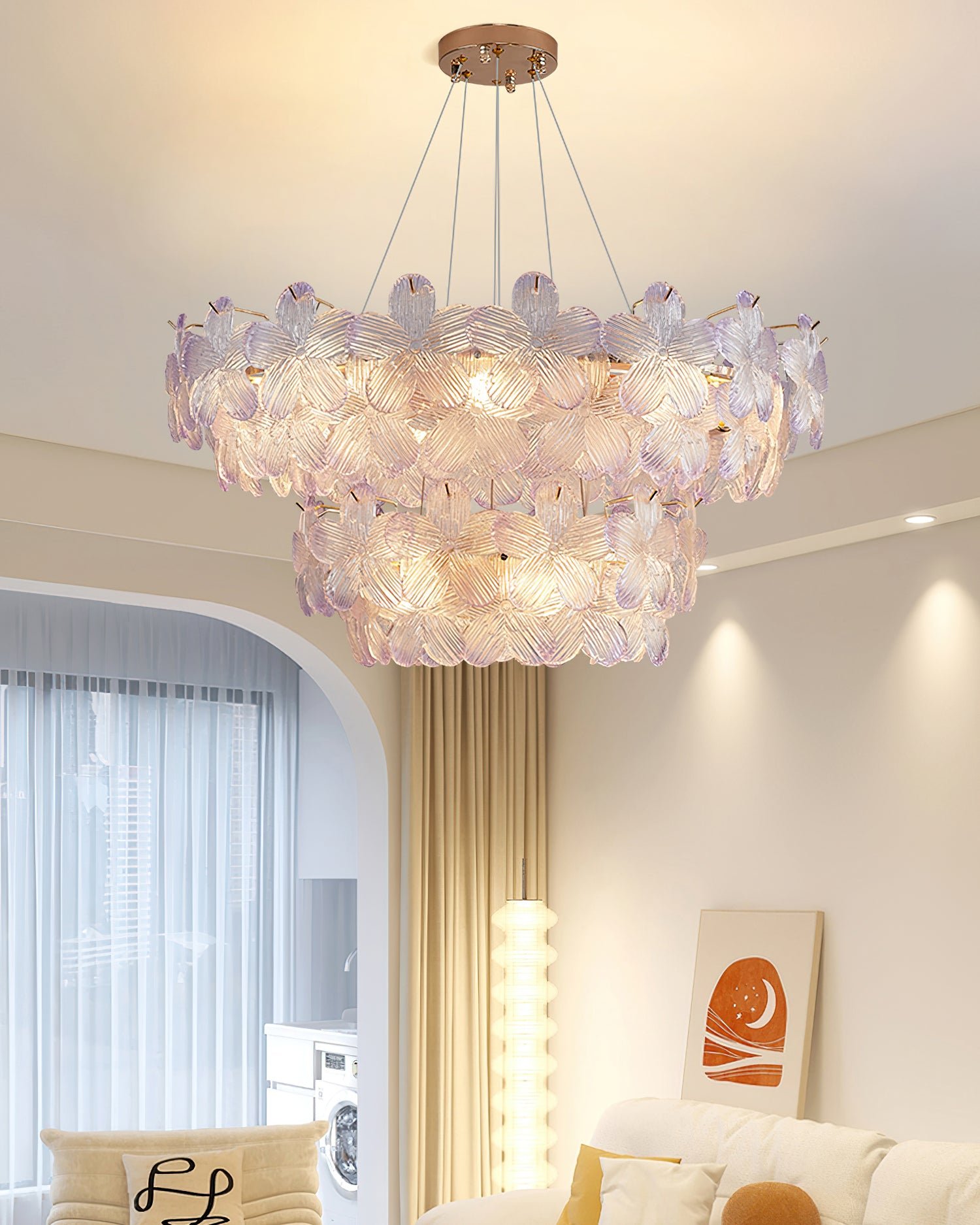 Charlotte Glass Flower Chandelier