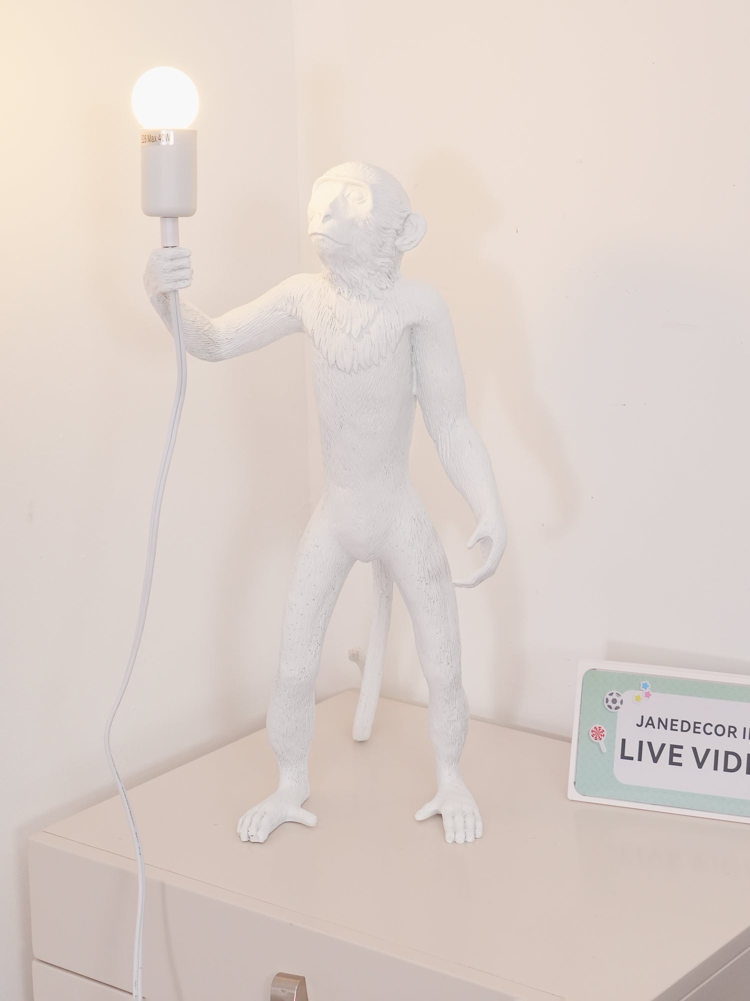 Monkey Resin Table Lamp