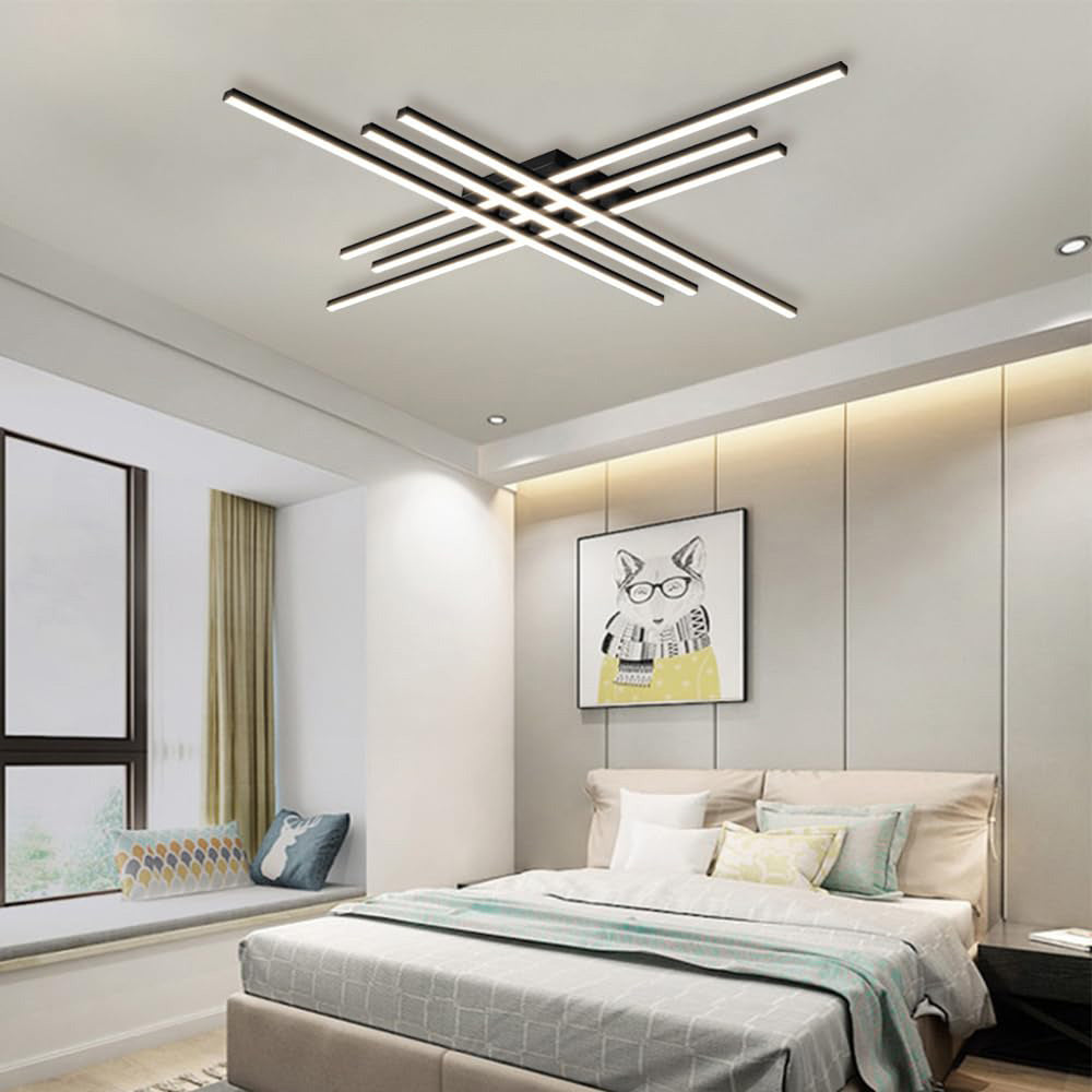 インダストリアルミニマリストアイアンリビングルームセミフラッシュLEDシーリングライト