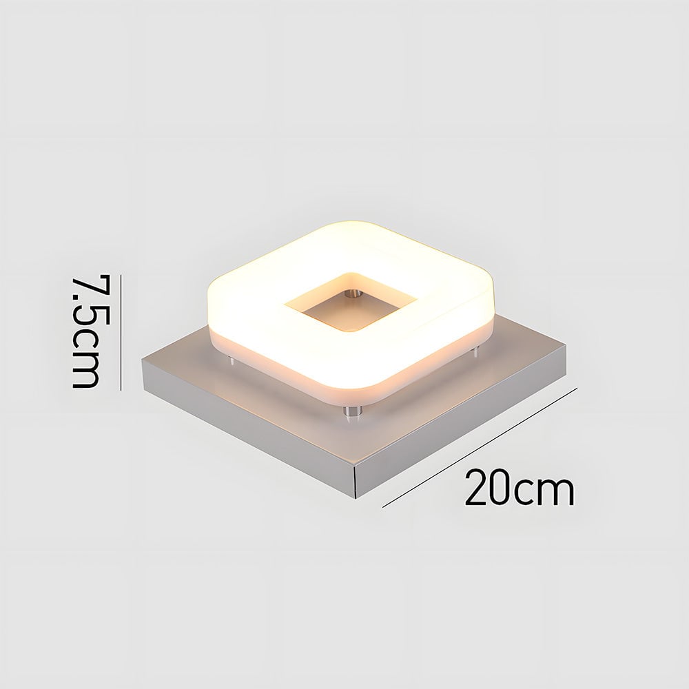 モダンなスクエアアクリルLED廊下天井ライト