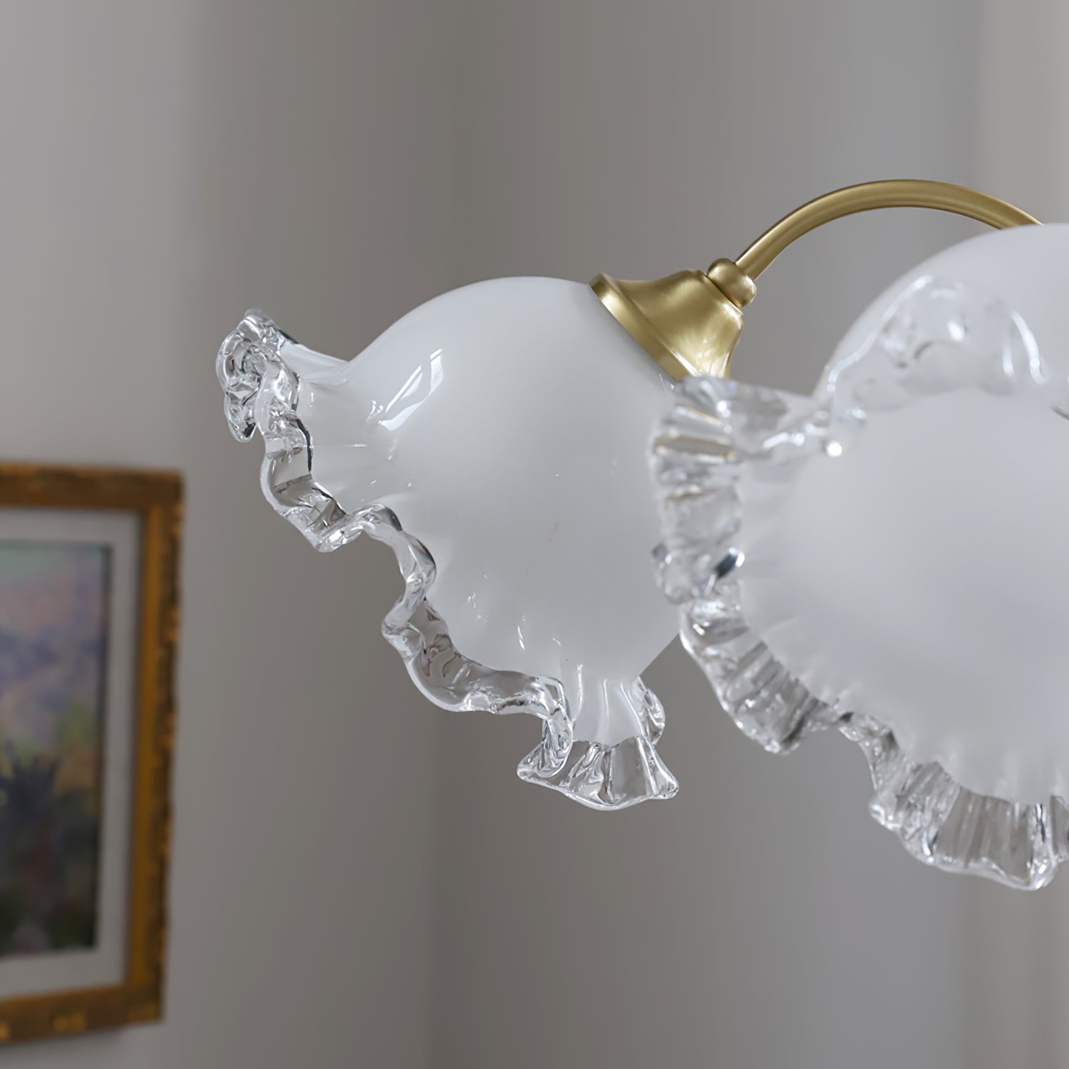 花柄ガラスシャンデリア