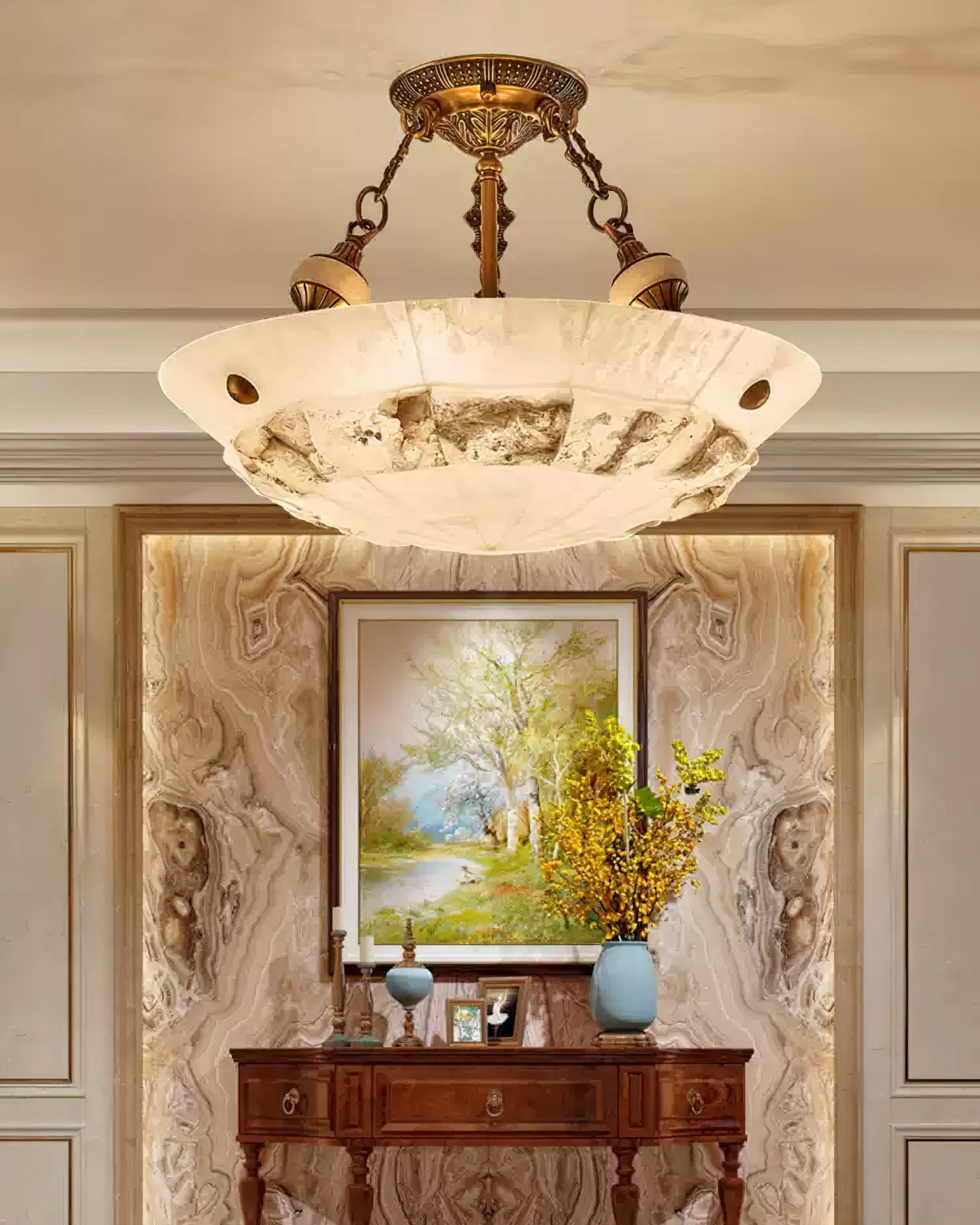 パッチワークボウル天井ランプ