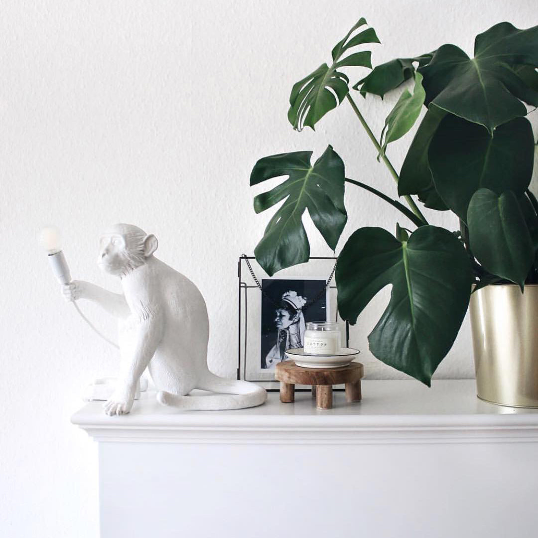 Monkey Resin Table Lamp