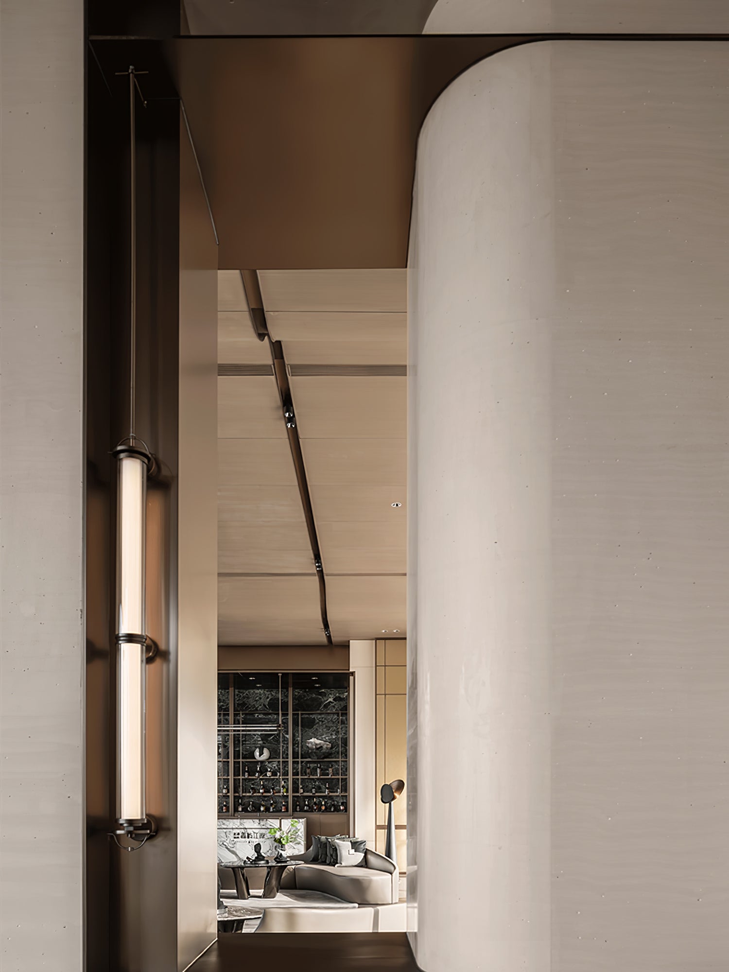 メリディアン垂直壁取り付け用燭台