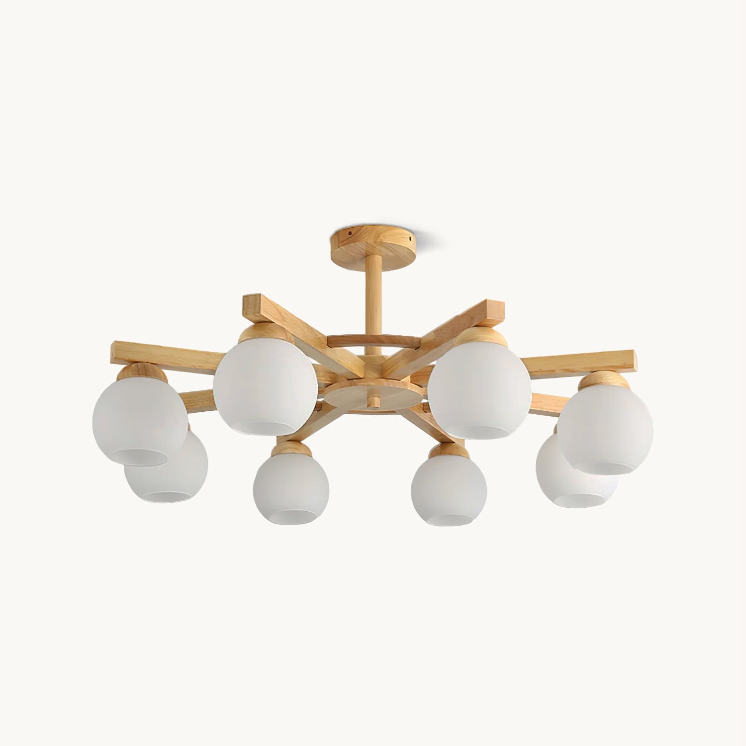 木製ヘルムシャンデリア