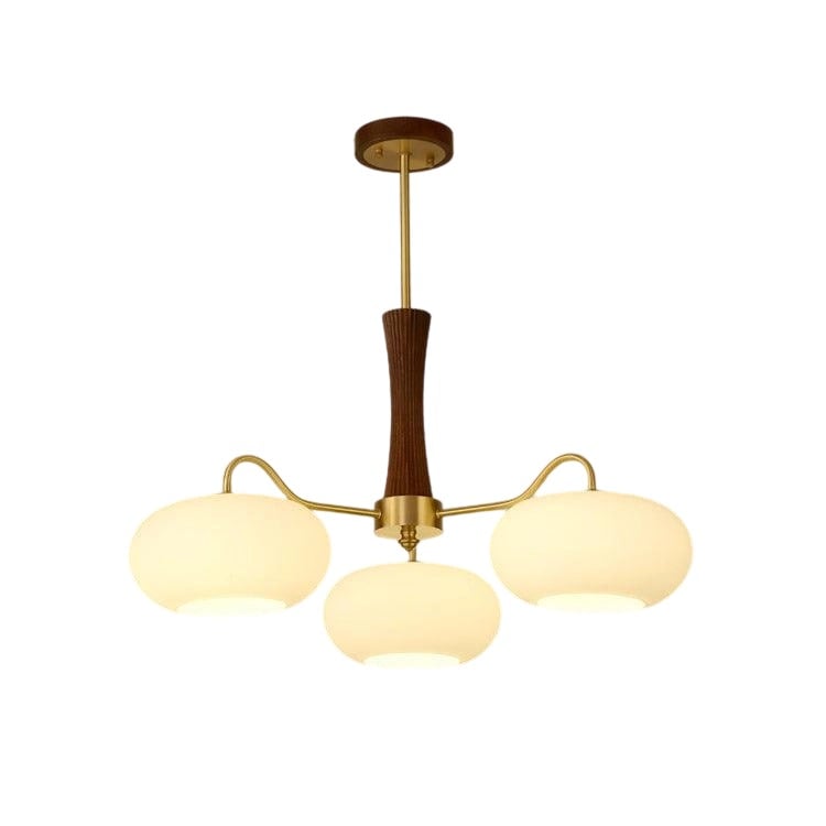 真鍮木製パーシモンシャンデリア