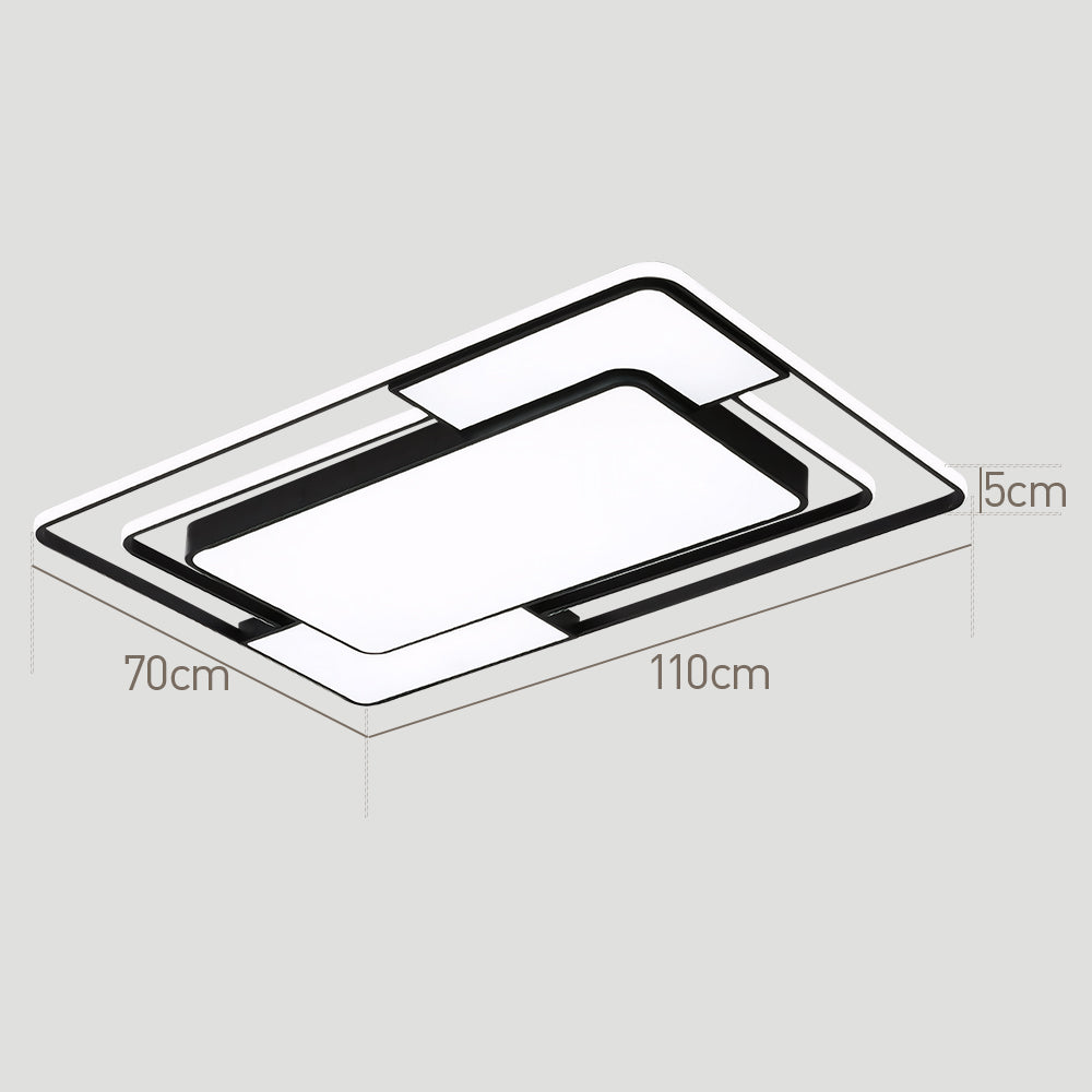 モダンでシンプルなスクエア型LEDフラッシュマウントシーリングライト