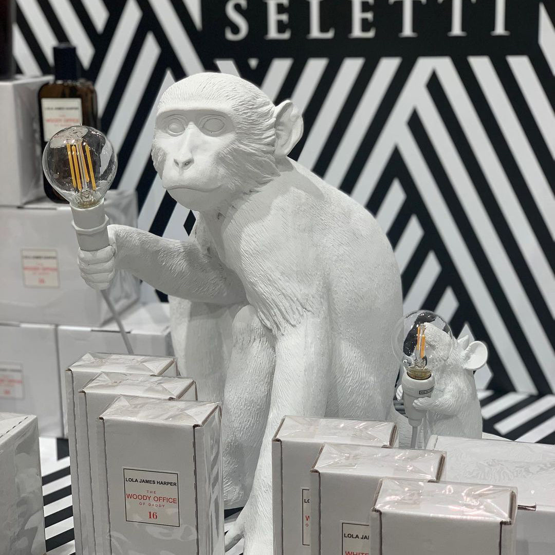 Monkey Resin Table Lamp