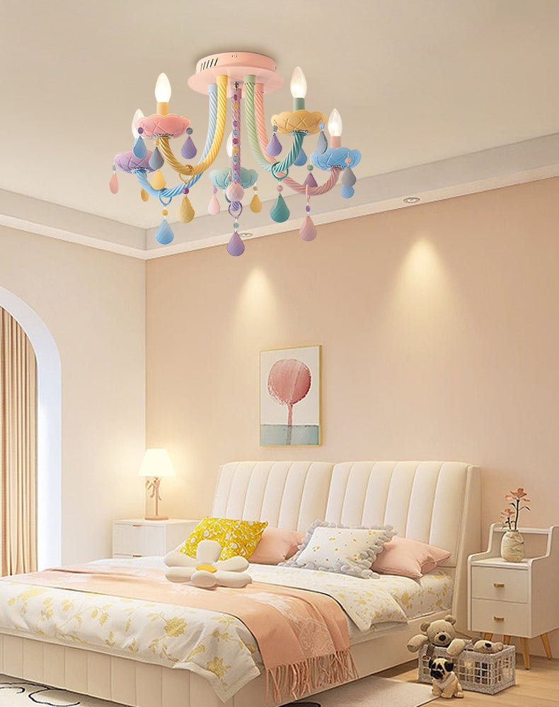 マカロン シャンデリア クリスタル シーリング ランプ