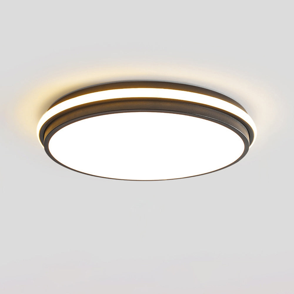 寝室に最適な、調光機能付き丸型シリコンLEDシーリングライト