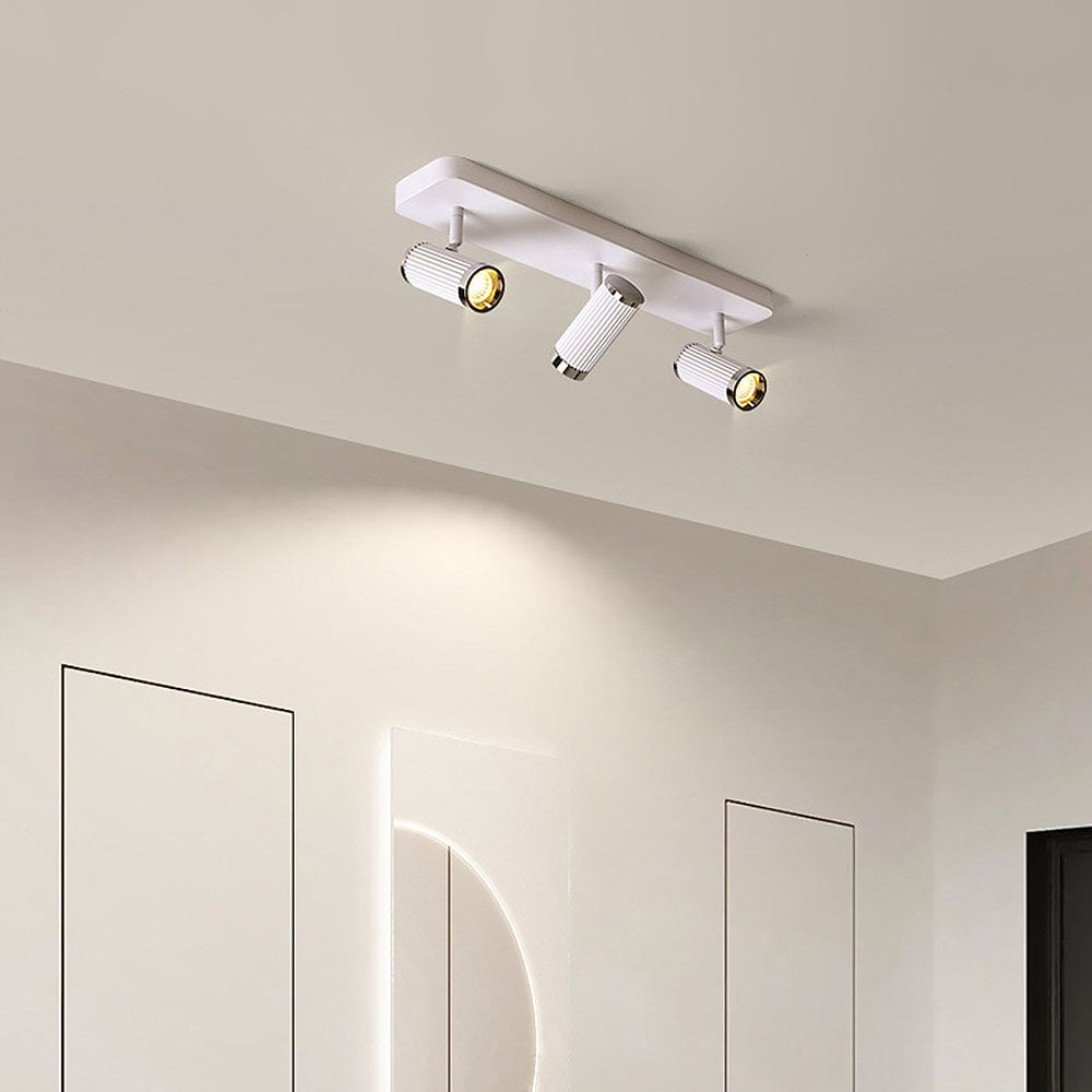 シンプルな金属製の白色LEDトラック照明