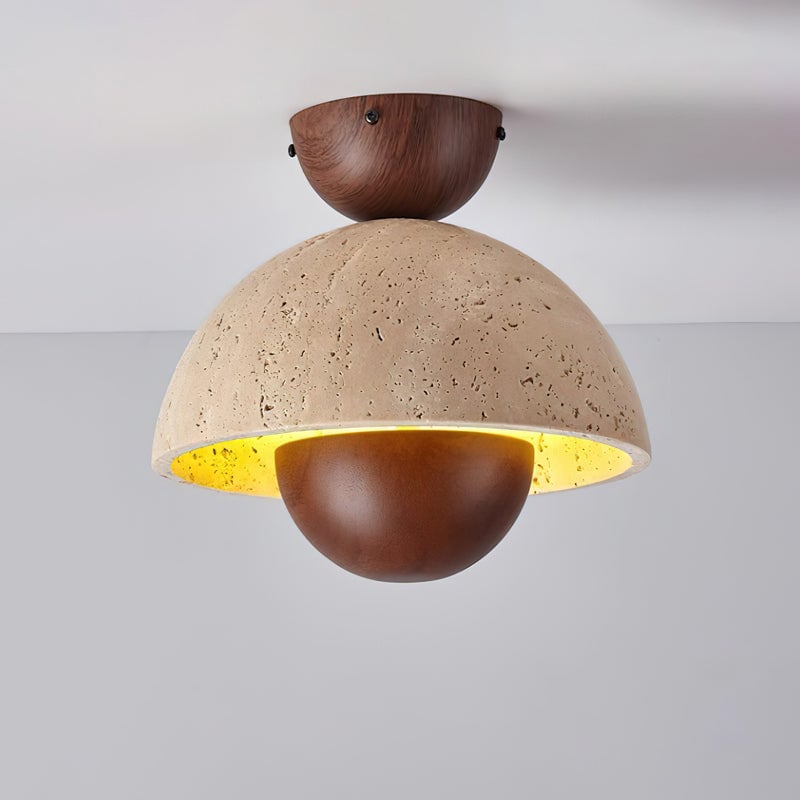 Flowerpot Travertine Ceiling Lamp