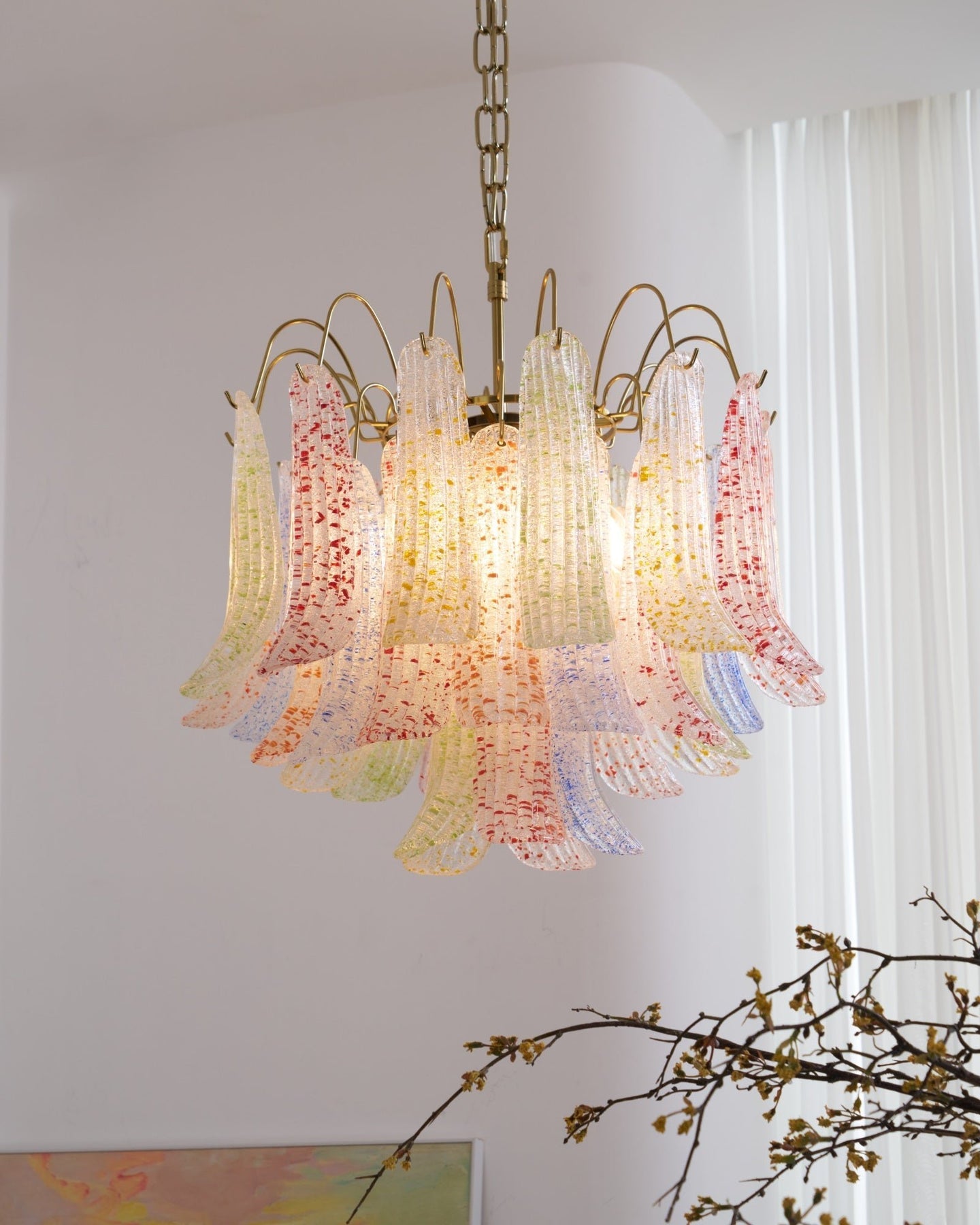 Venini Glass Chandelier
