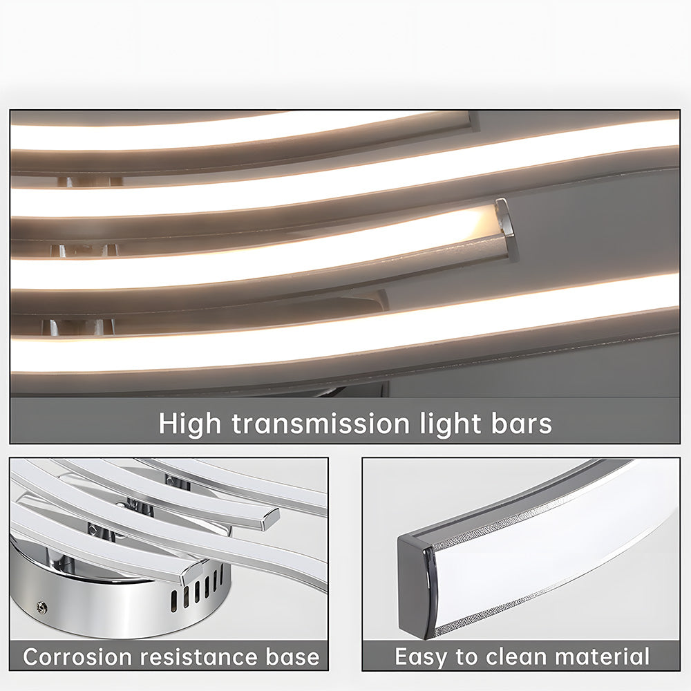 モダンデザインのシルバーLEDリビングルームシーリングライト