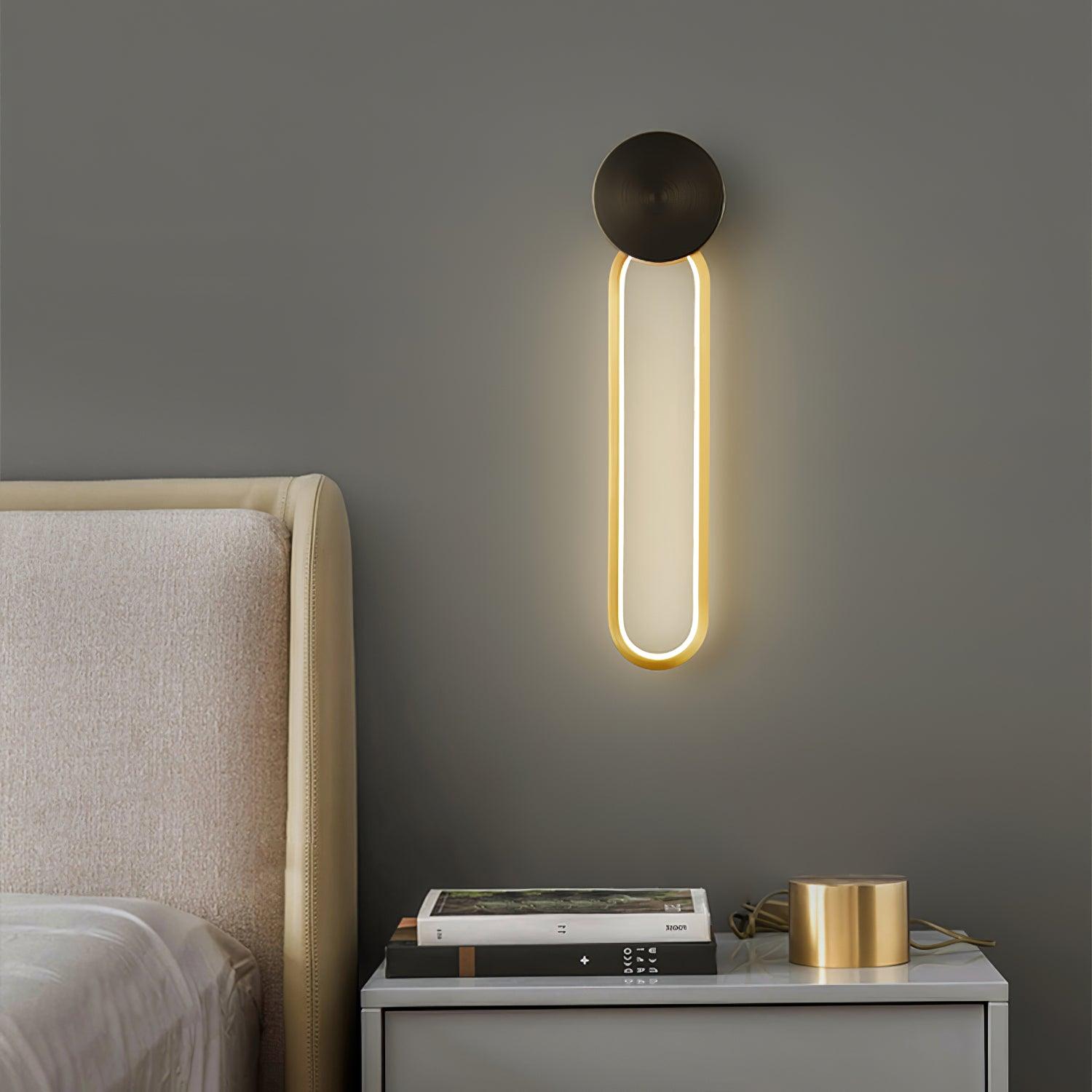 シンプルな楕円形の壁取り付け用燭台