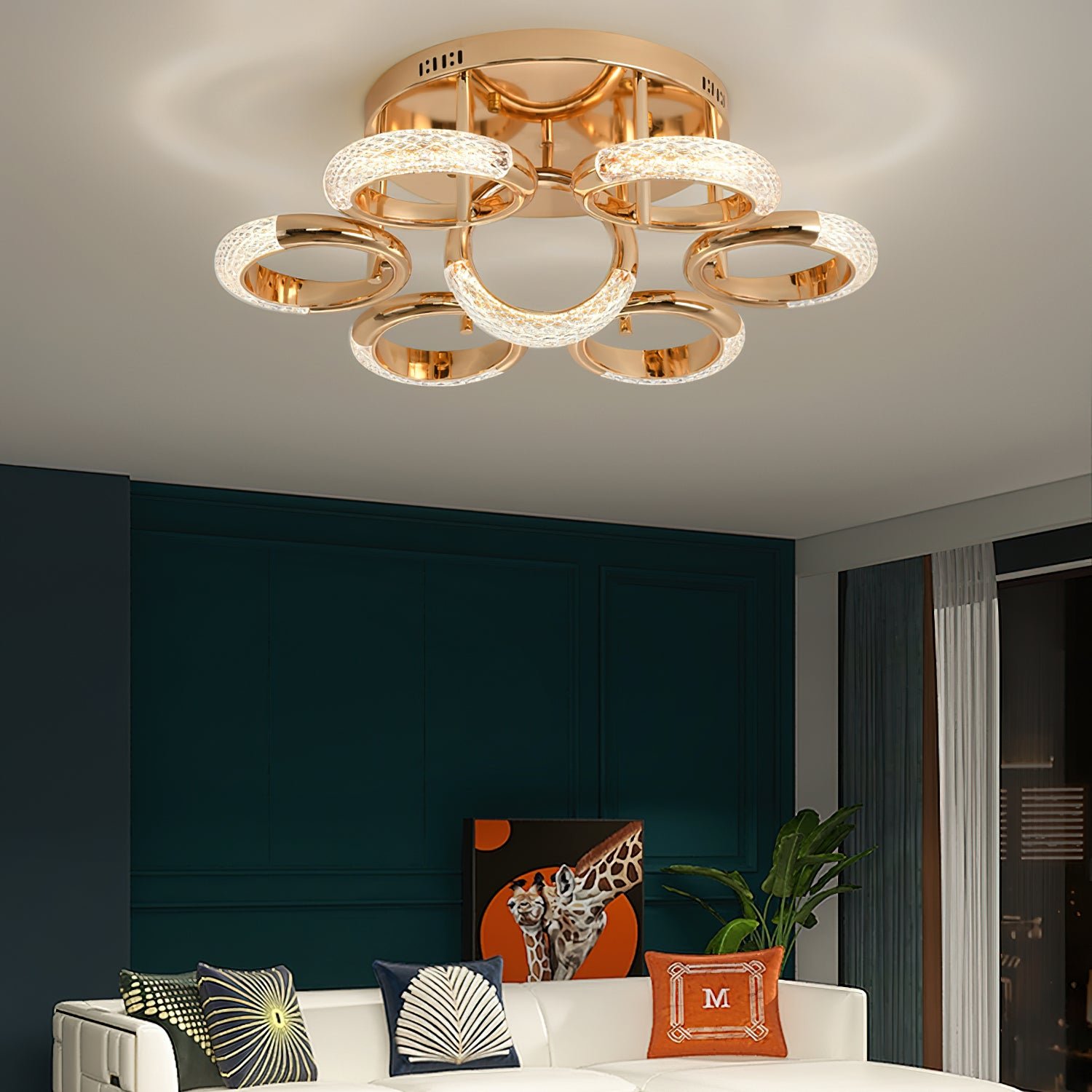 光沢のあるイヤリングの天井ランプ