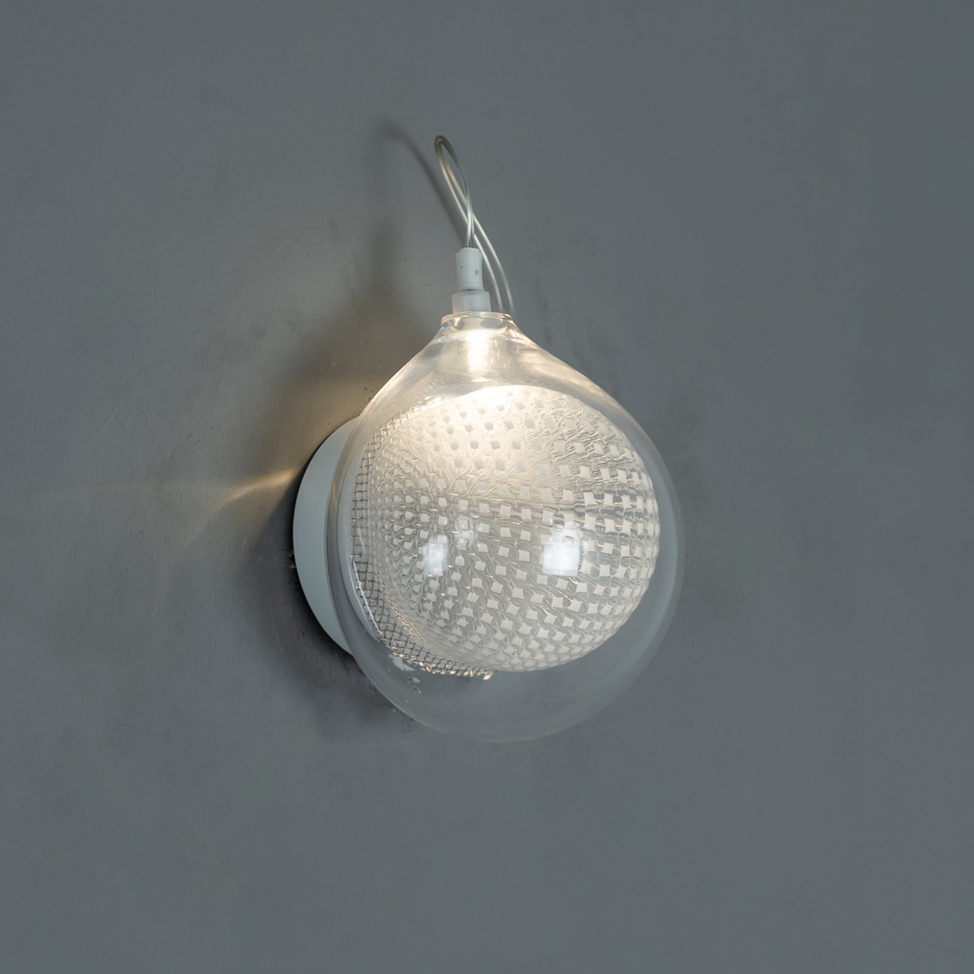 White-Clear Glass Wall Lamp