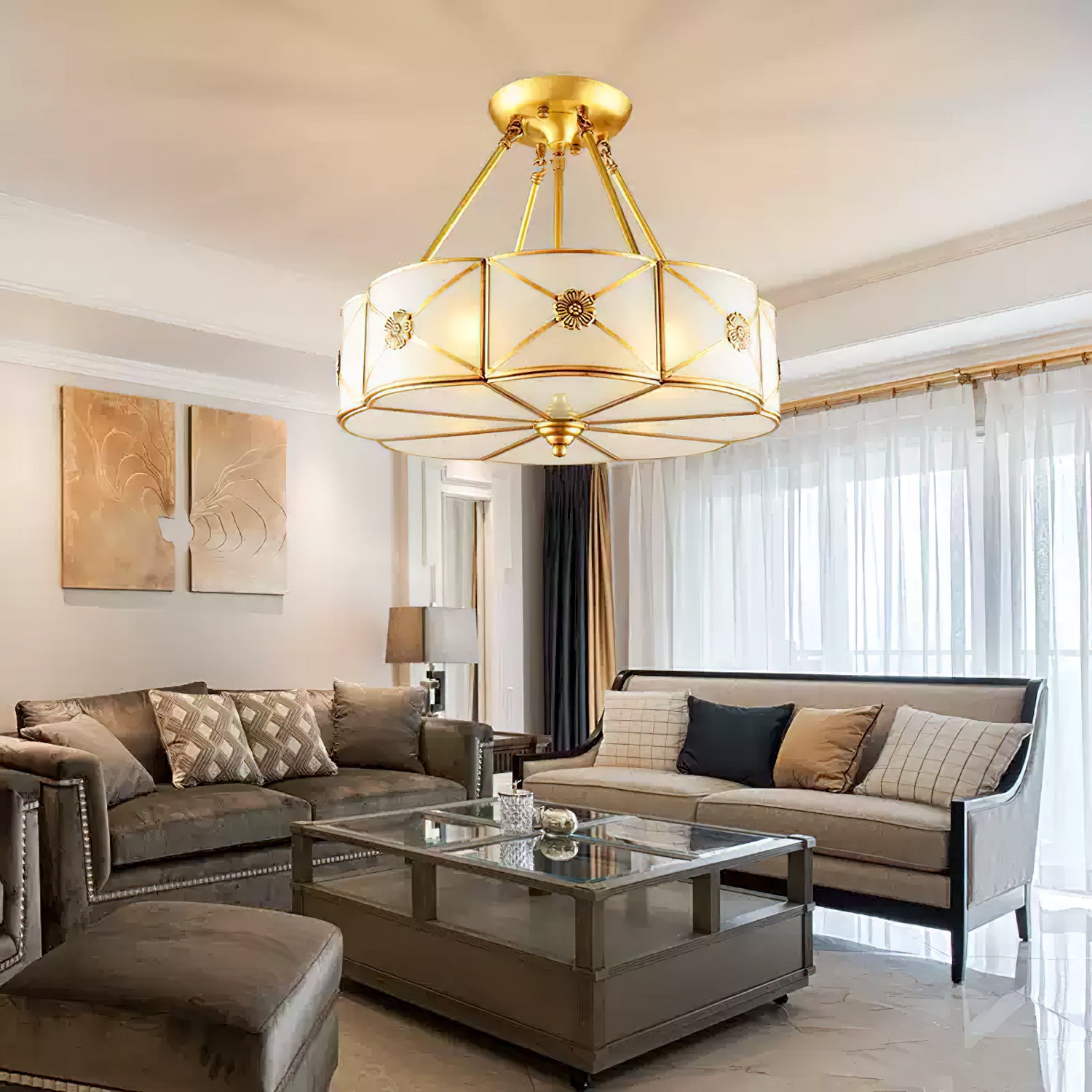 Lumalin Glass Ceiling Light