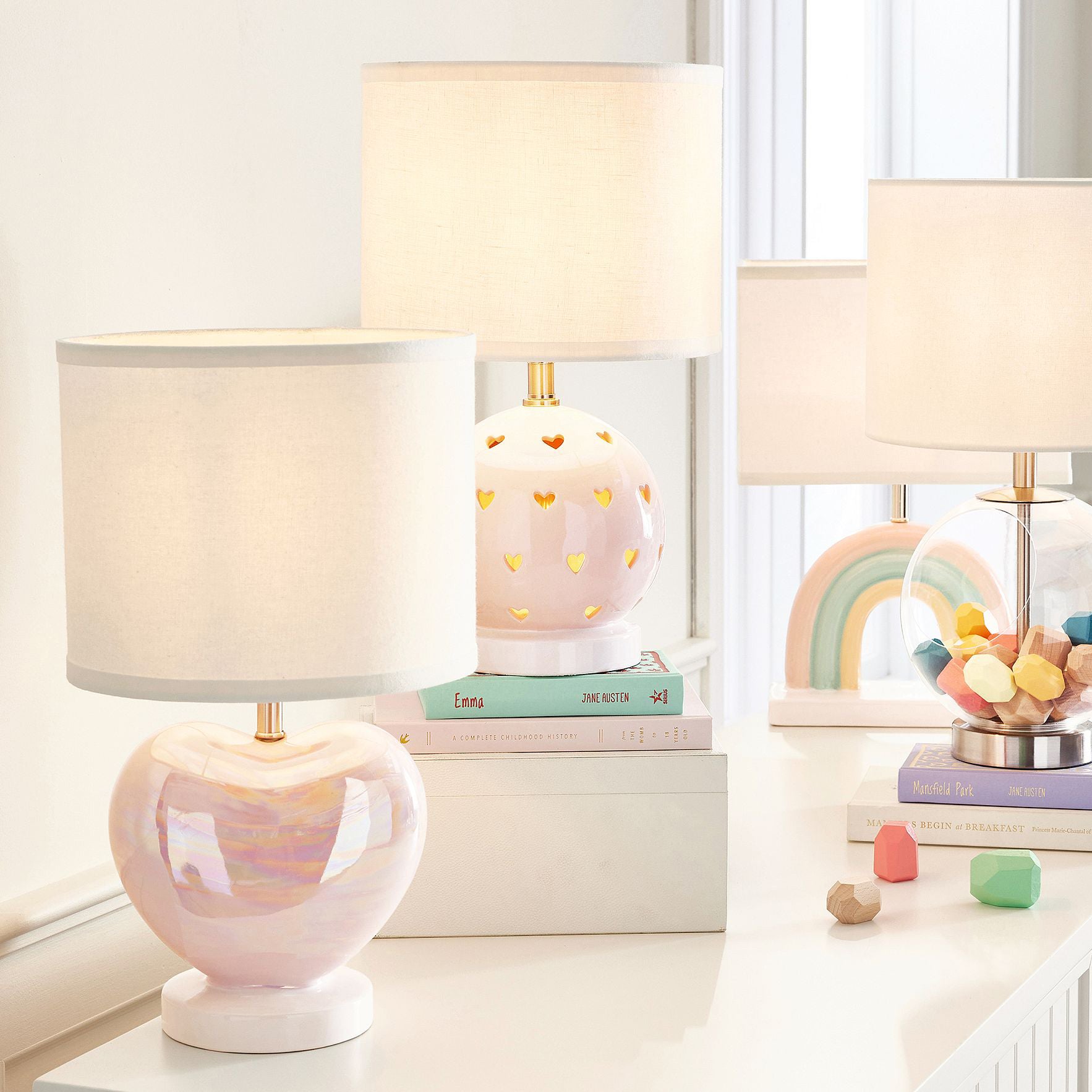 ハートテーブルランプ