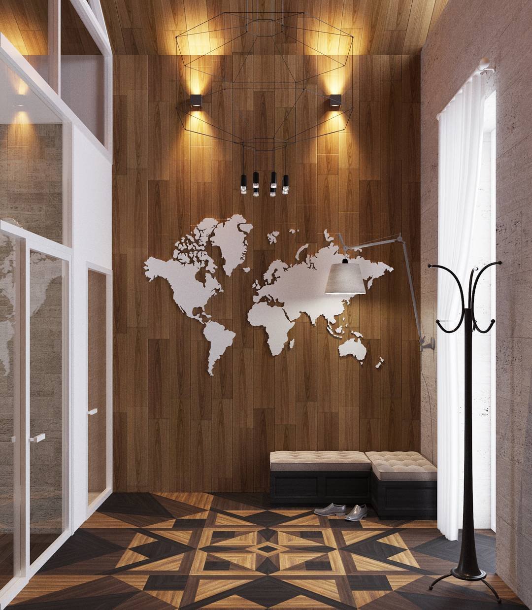 ライン3Dハンギングランプ