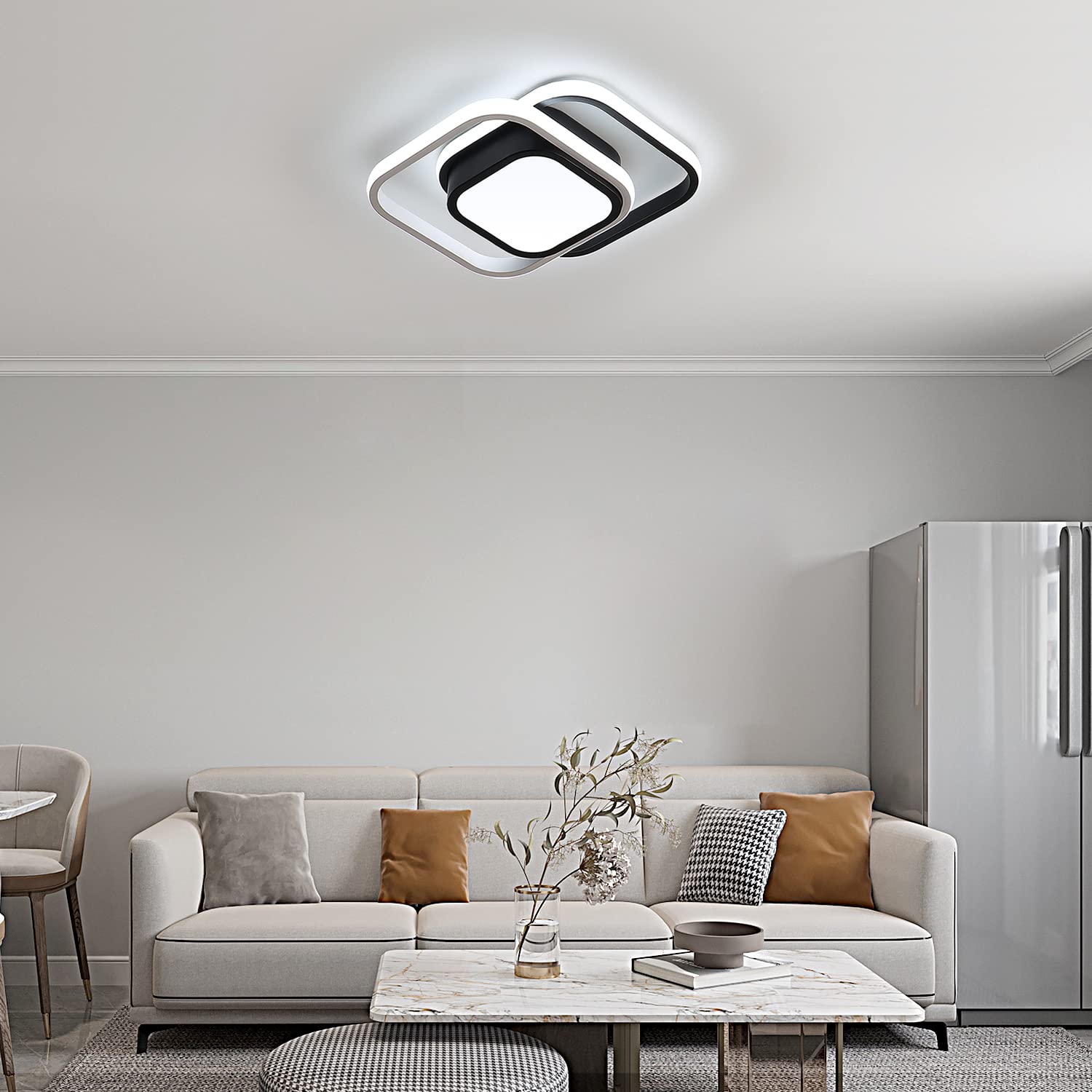 スクエアLEDアクリルリビングルームシーリングライト