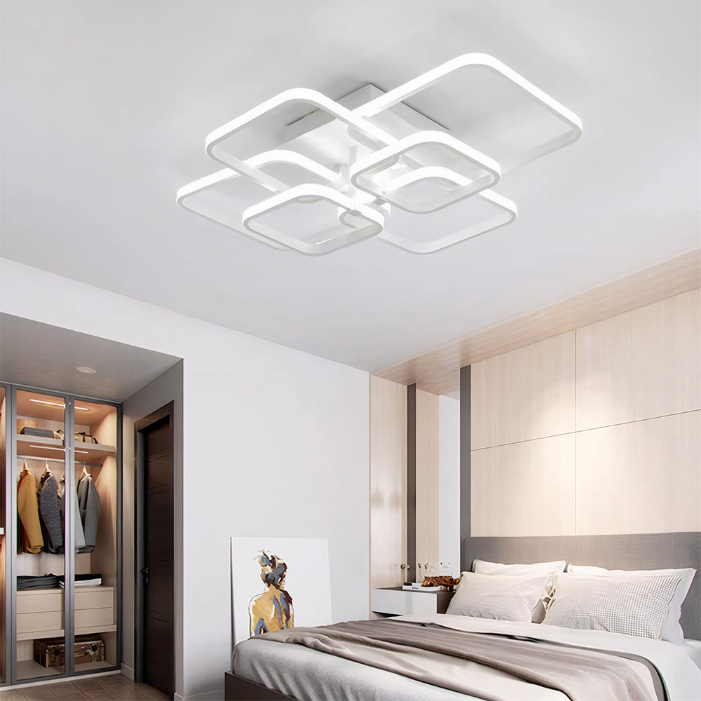 北欧の創造性あふれるマルチスクエアリビングルームLEDシーリングライト