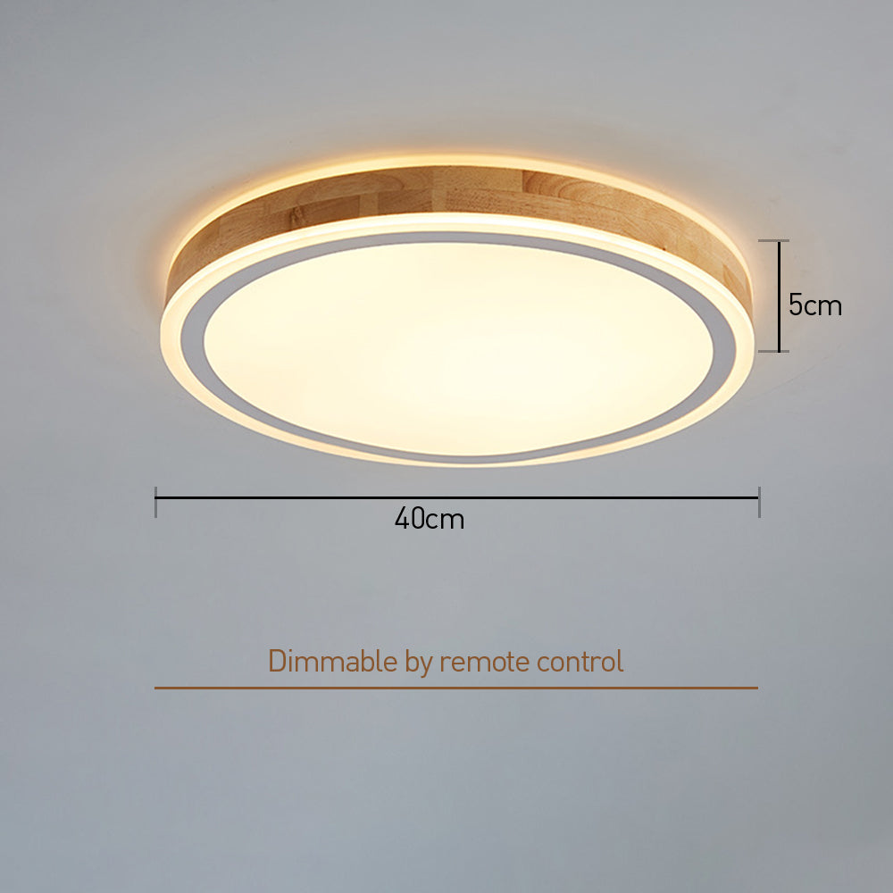 レトロな木製LED寝室用シーリングライト