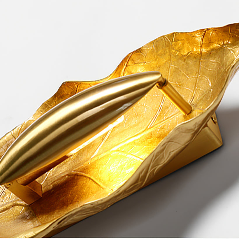 リーフ真鍮ウォールランプ