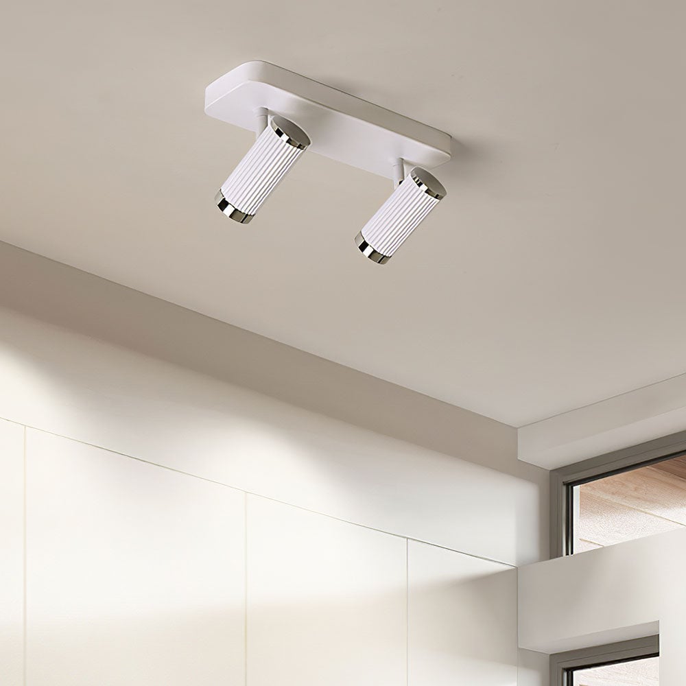 シンプルな金属製の白色LEDトラック照明