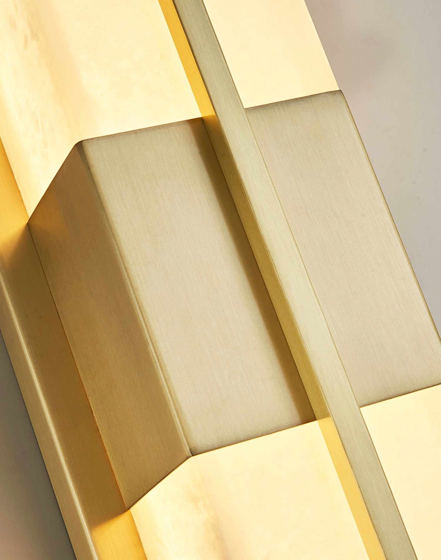 長方形アラバスター真鍮壁取り付け用燭台