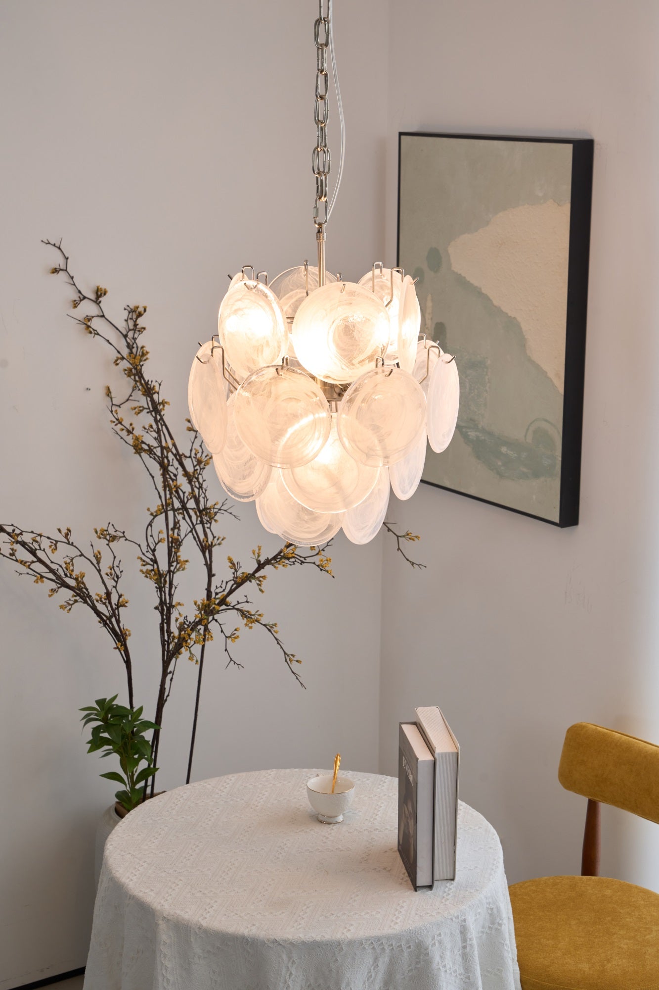 Loire Valley Glass Chandelier