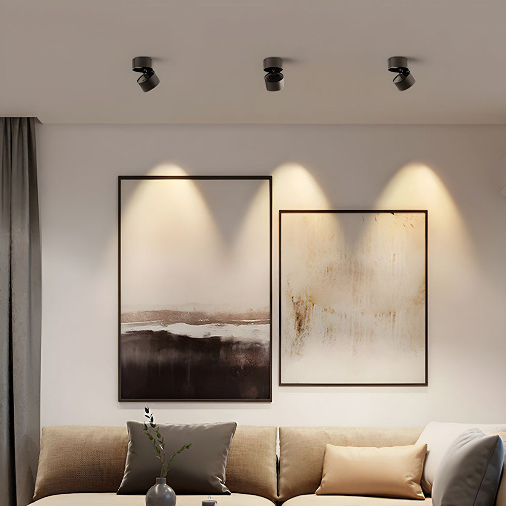 ミニマルな装飾のアルミ製ホワイト＆ブラックLED天井ダウンライト（廊下用）