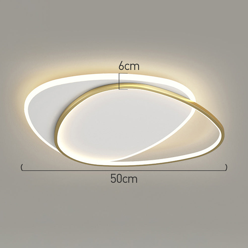 リビングルームに最適な、スタイリッシュで現代的な鉄製フラッシュLEDシーリングライト