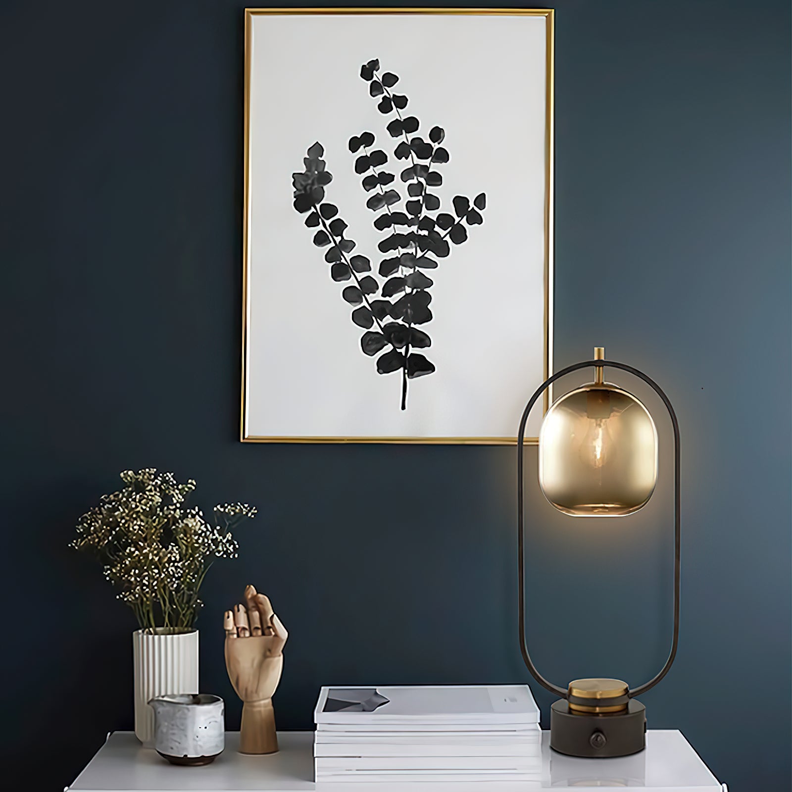 楕円リングアイアンテーブルランプ