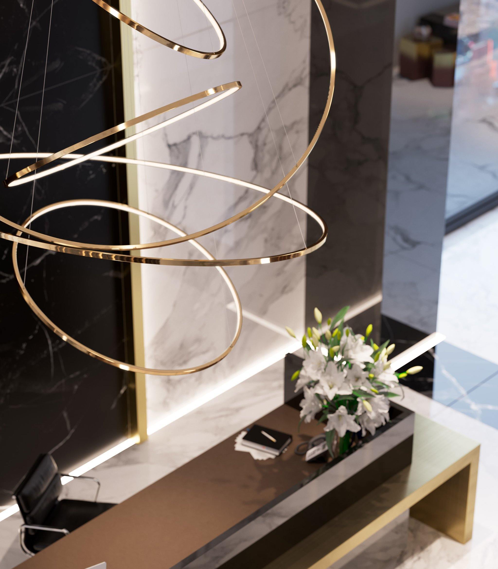 ロホヤのゴールドシャンデリア