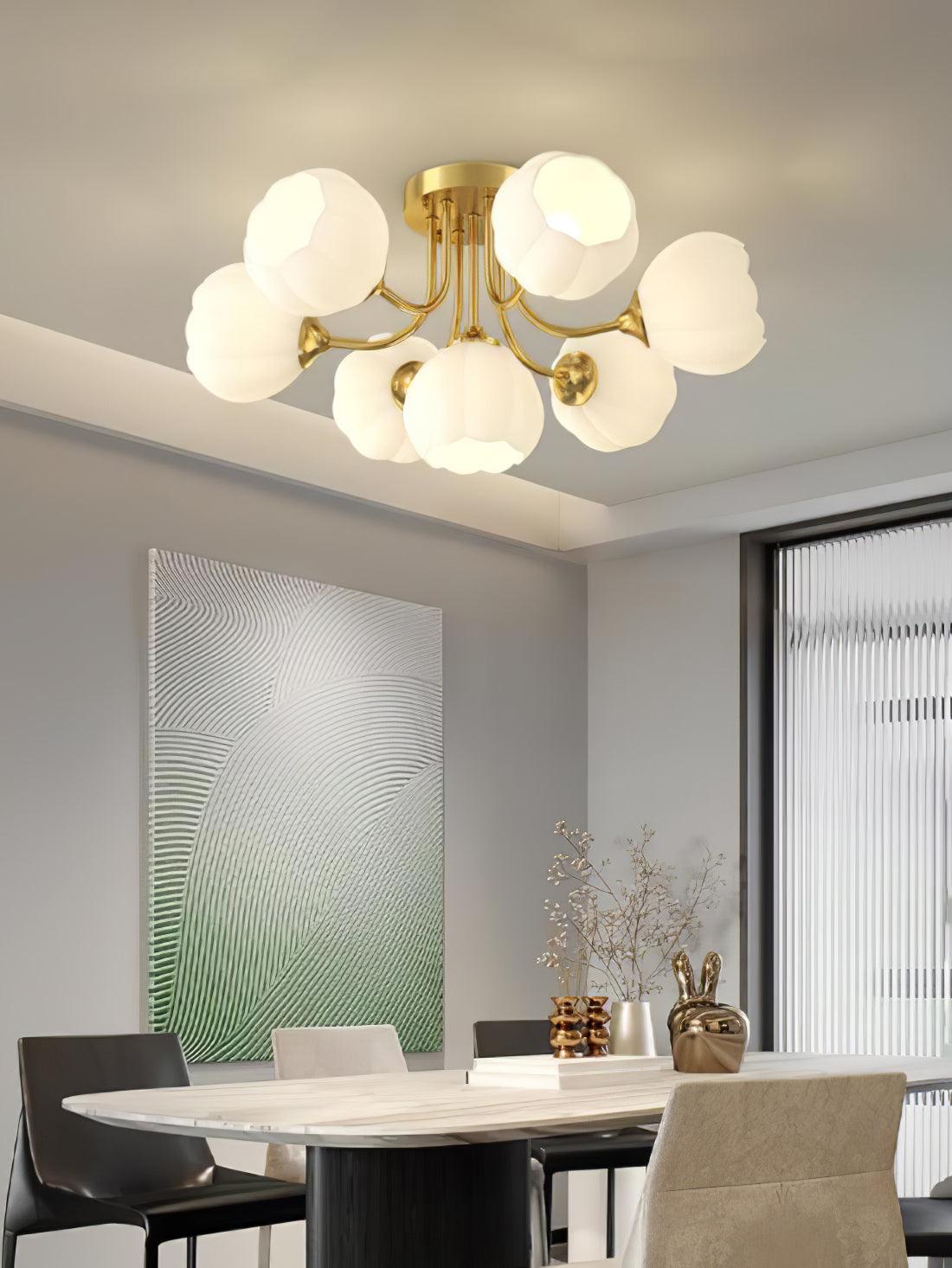 パンプキン真鍮シーリングランプ