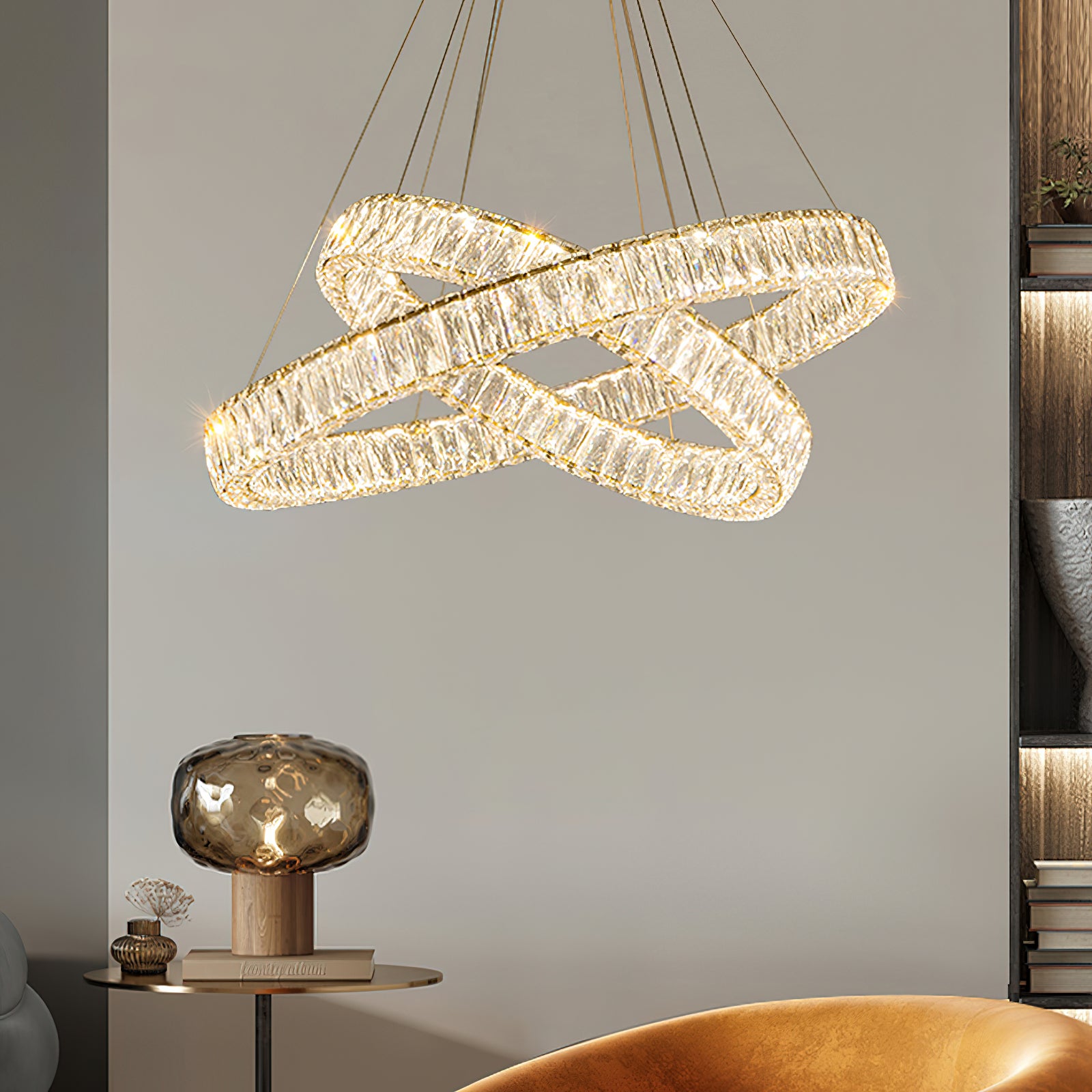 Ous クリスタル リング シャンデリア