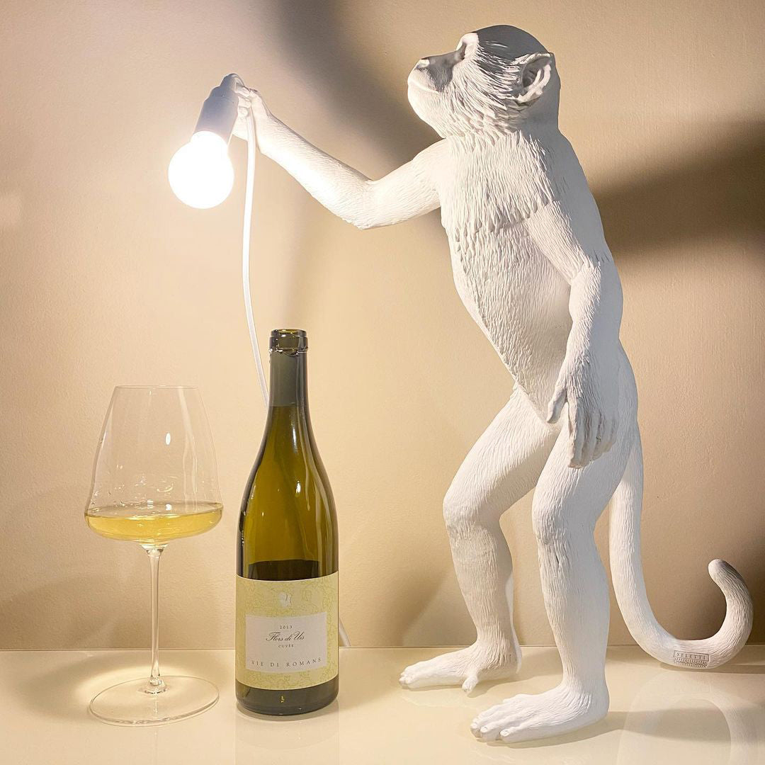 Monkey Resin Table Lamp