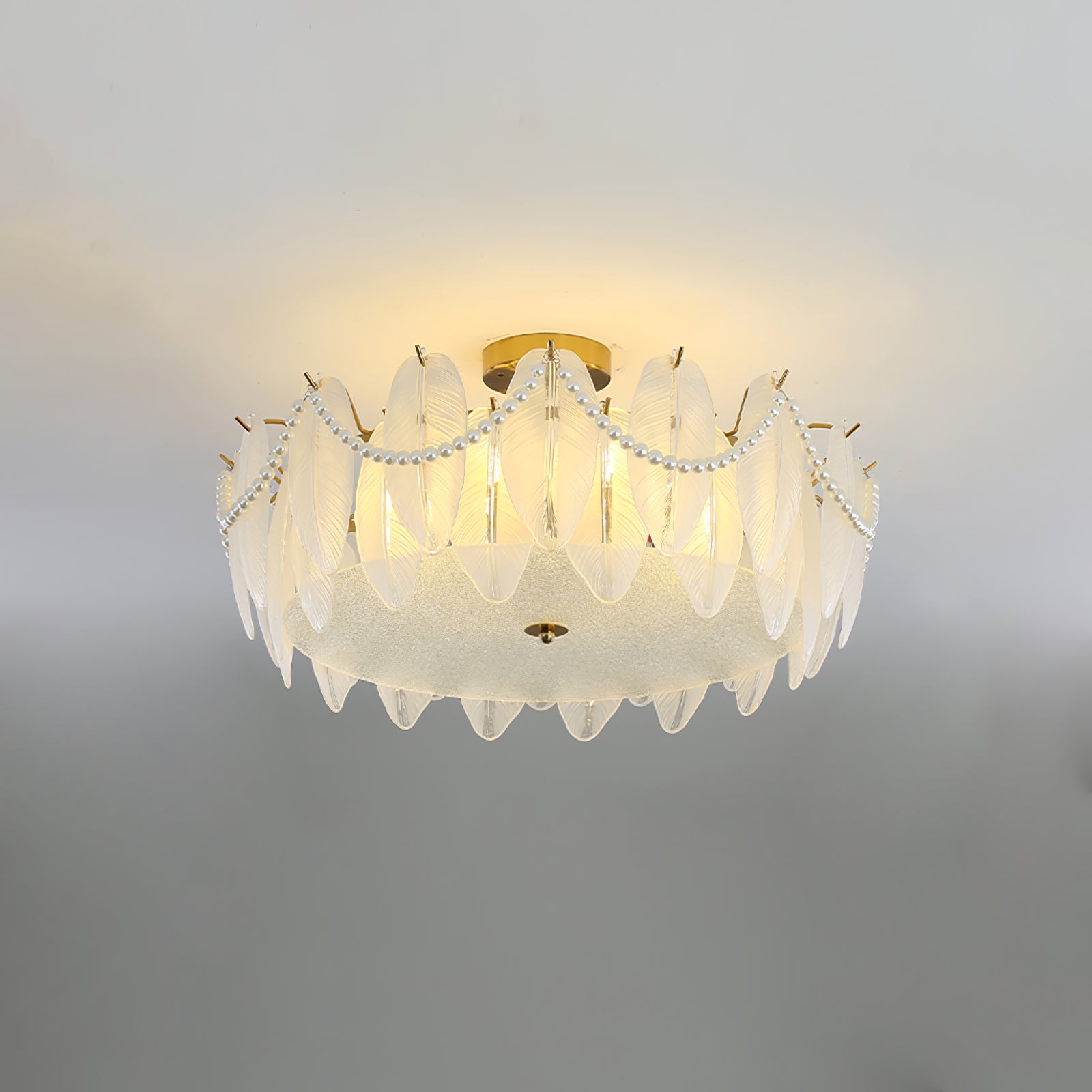 Glass Feather Chandeliers