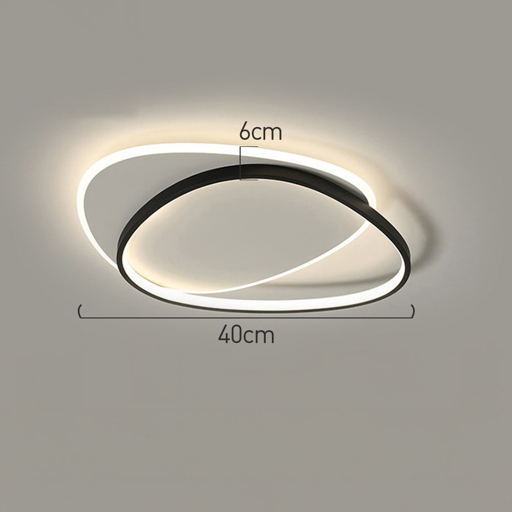 リビングルームに最適な、スタイリッシュで現代的な鉄製フラッシュLEDシーリングライト