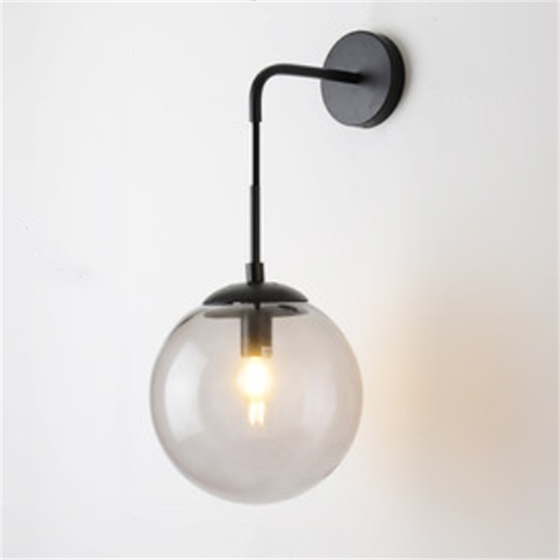北欧ガラスボールウォールライト