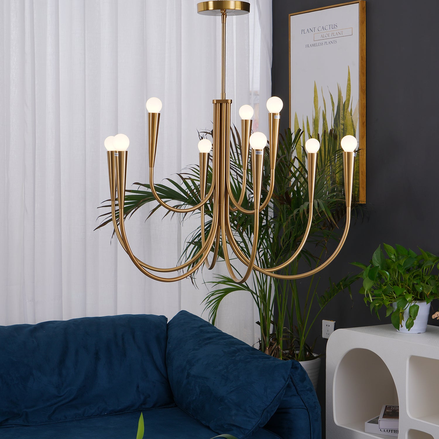 スウープアームシャンデリア