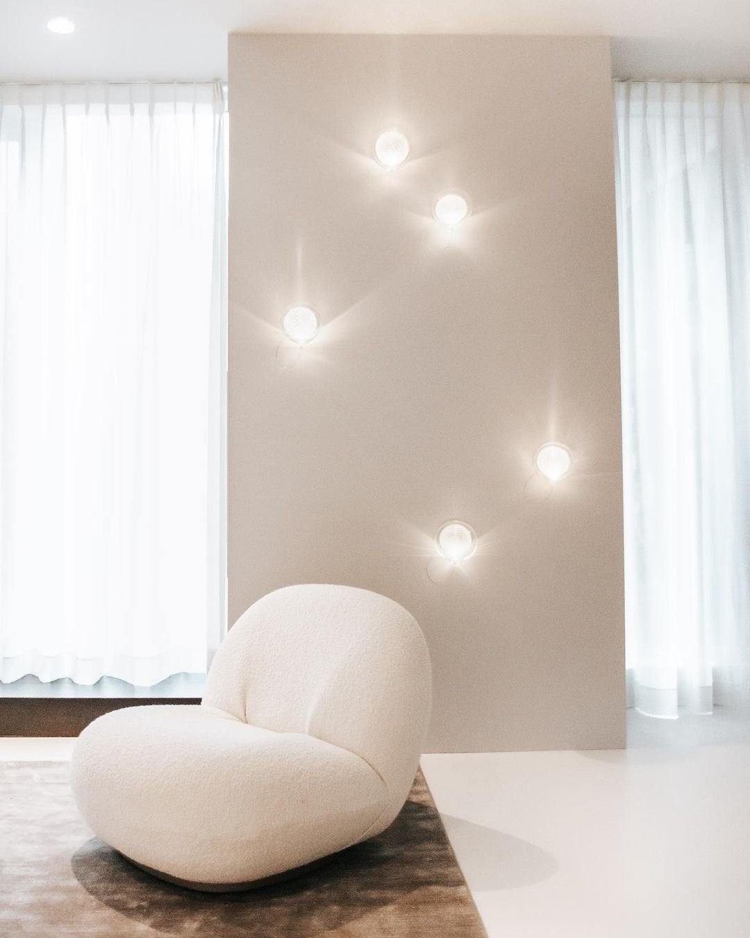White-Clear Glass Wall Lamp